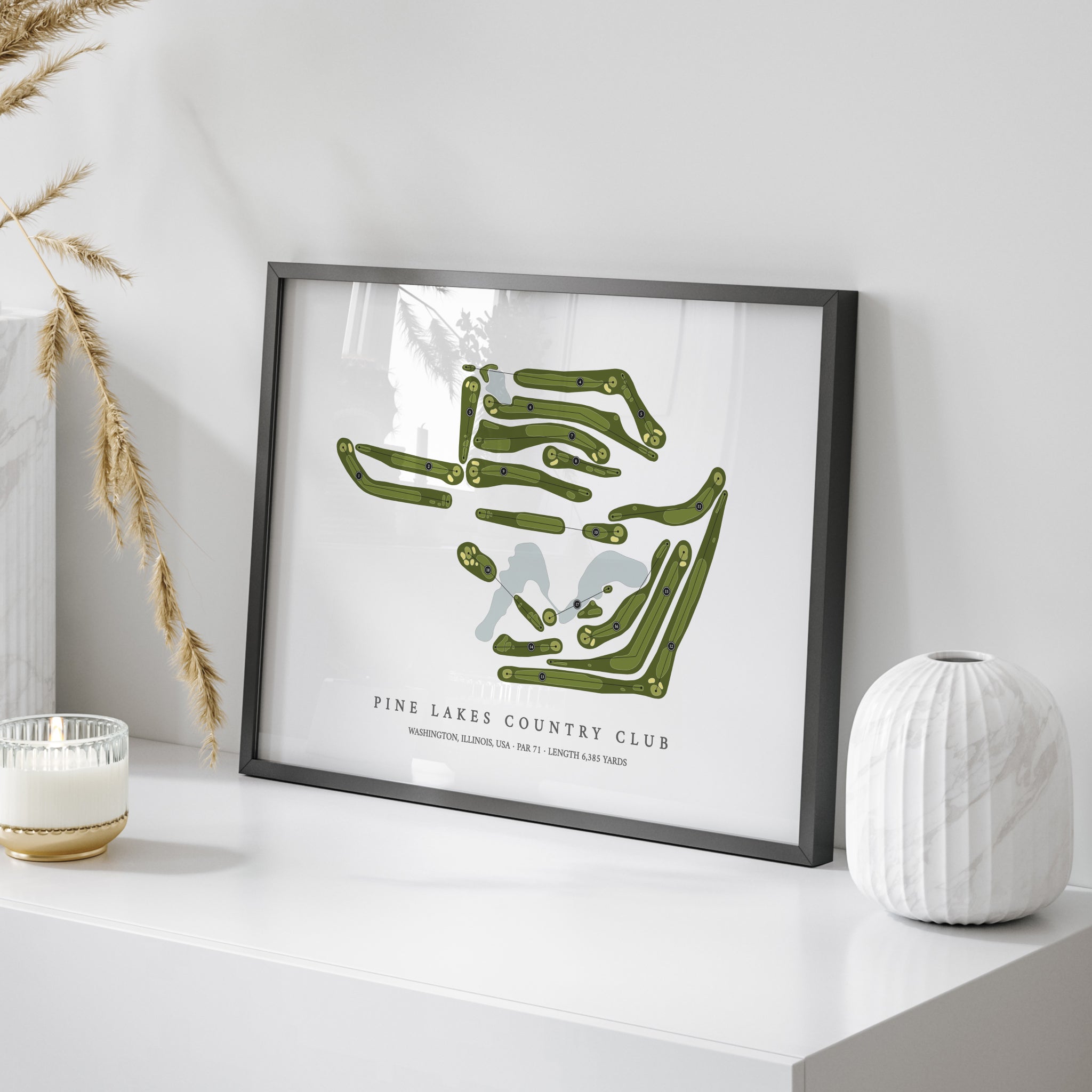 Pine Lakes Country Club | Golf Course Map | On Table