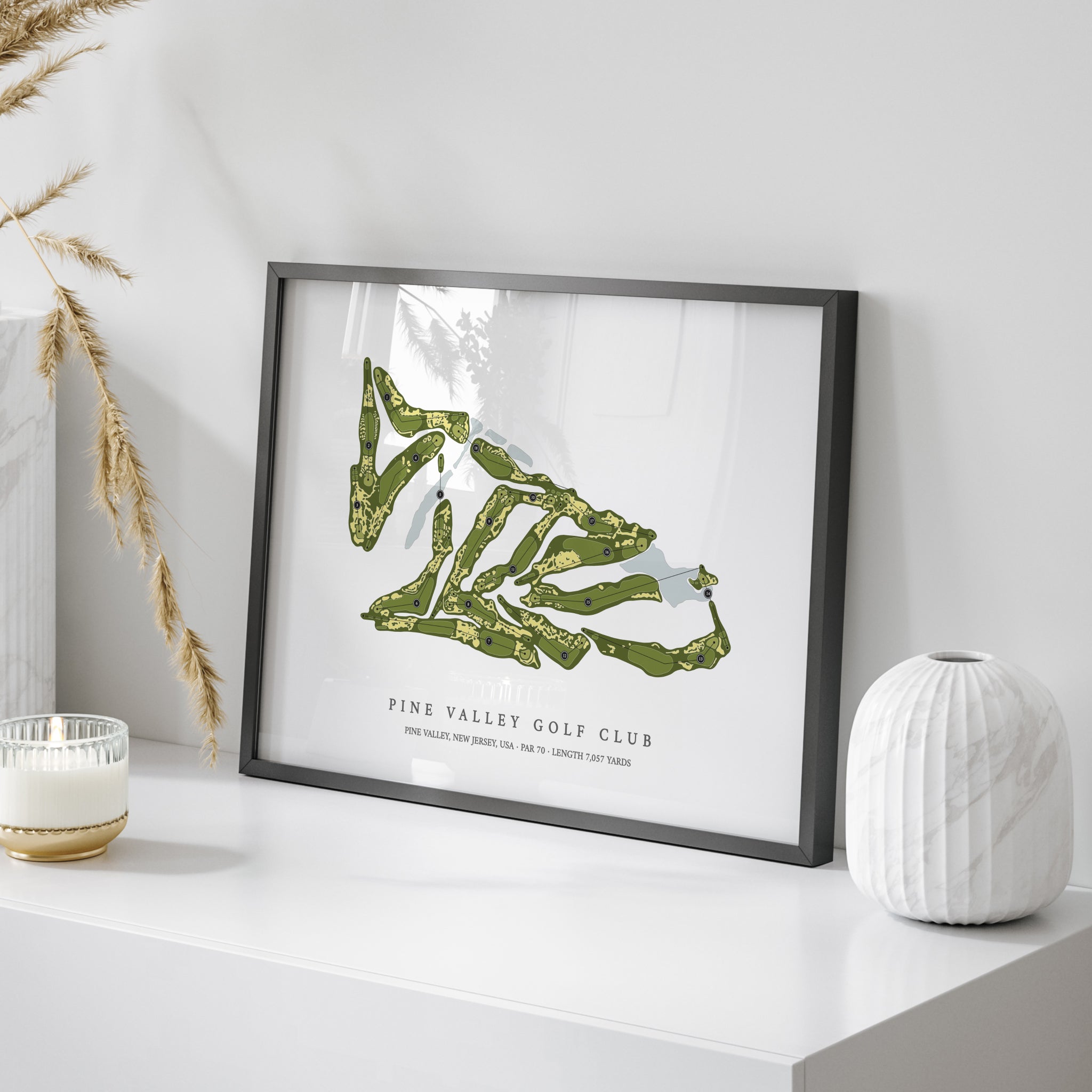 Pine Valley Golf Club | Golf Course Print | On Table