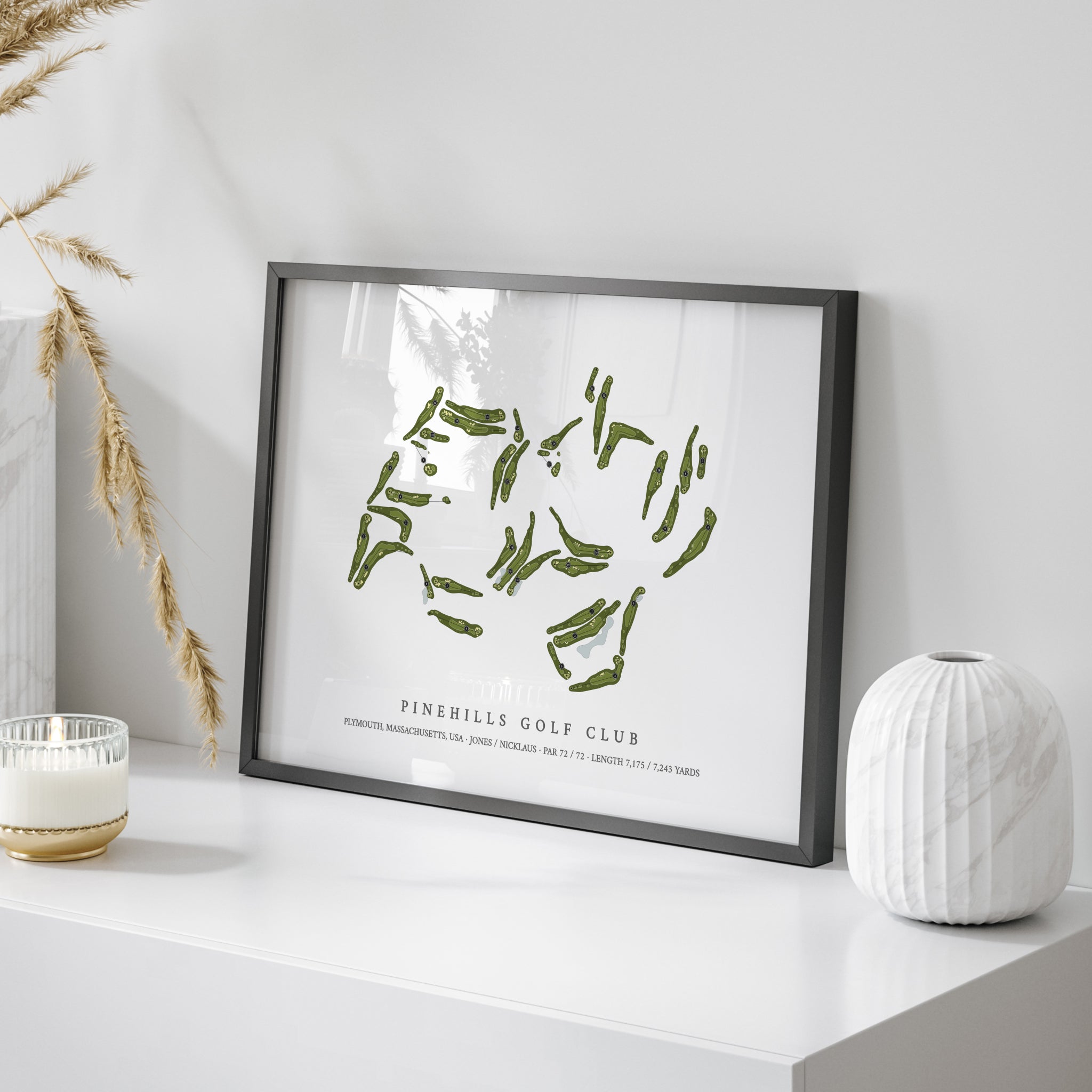 Pinehills Golf Club | Golf Course Print | On Table
