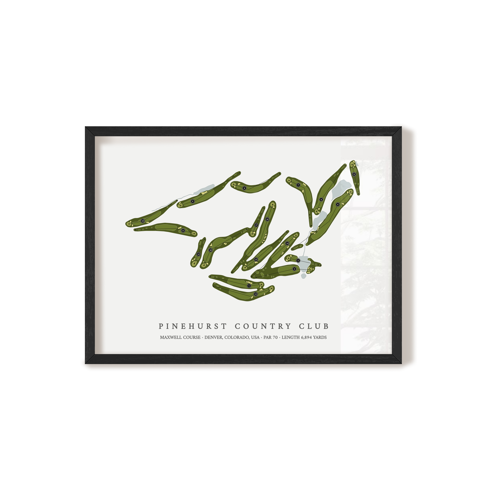 Pinehurst Country Club - Maxwell Course | Golf Course Print | Black+Frame