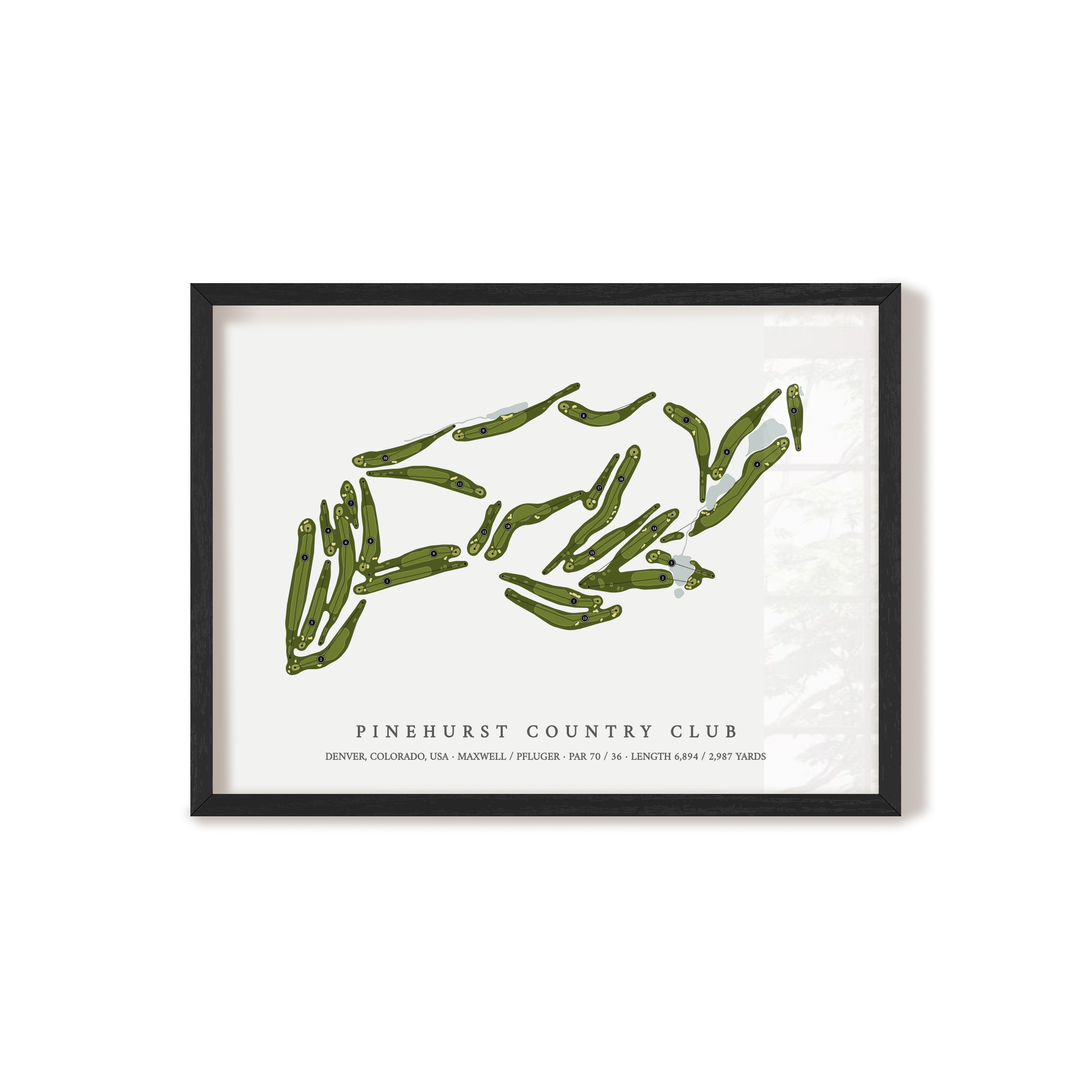 Pinehurst Country Club | Golf Course Print | Black+Frame