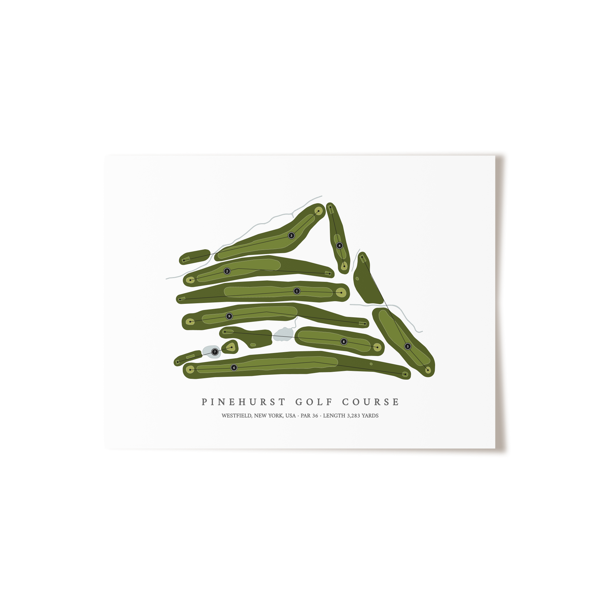 Pinehurst Golf Course | Golf Course Map | Unframed