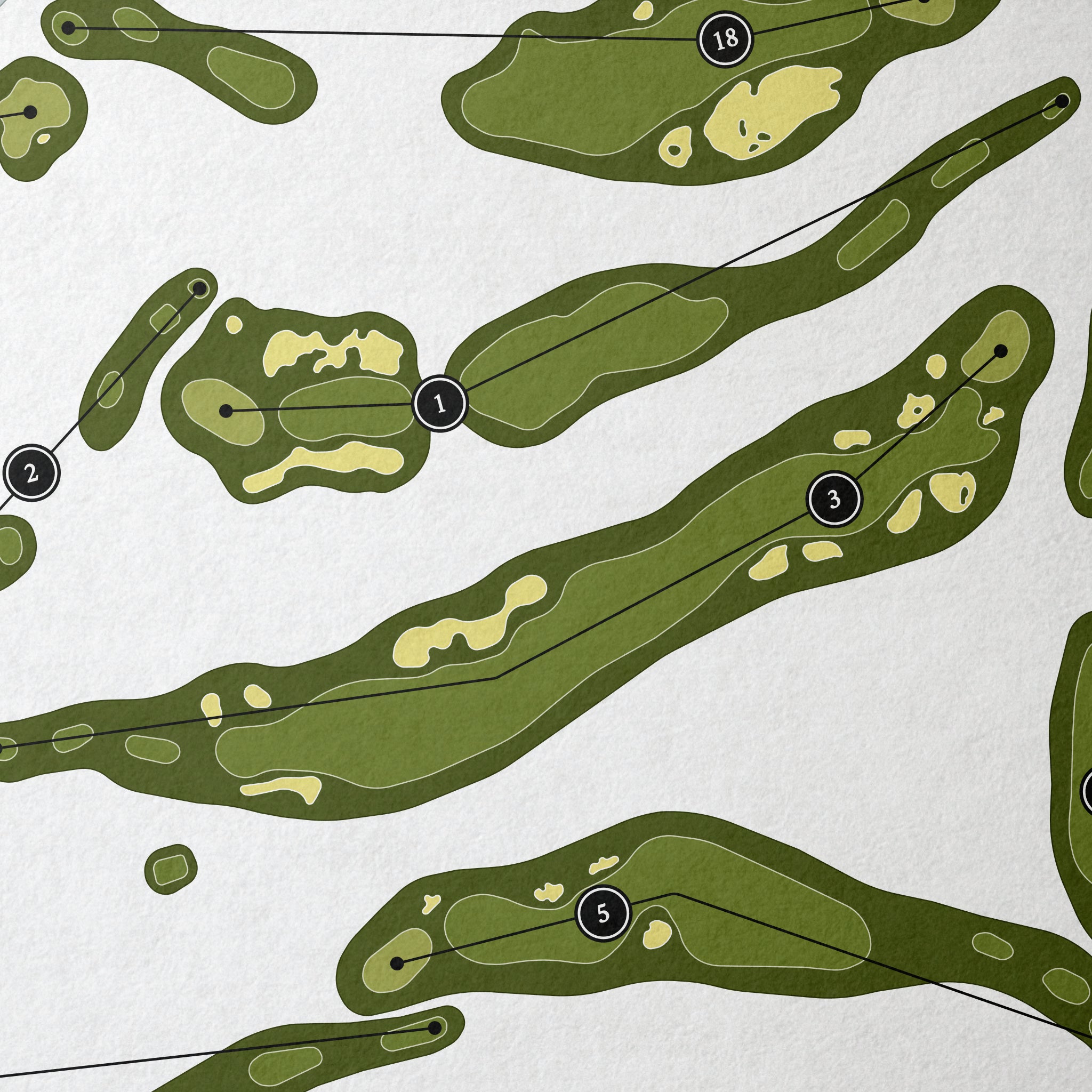 Pinehurst Resort & Country Club - No 10 | Golf Course Map | Close+Up