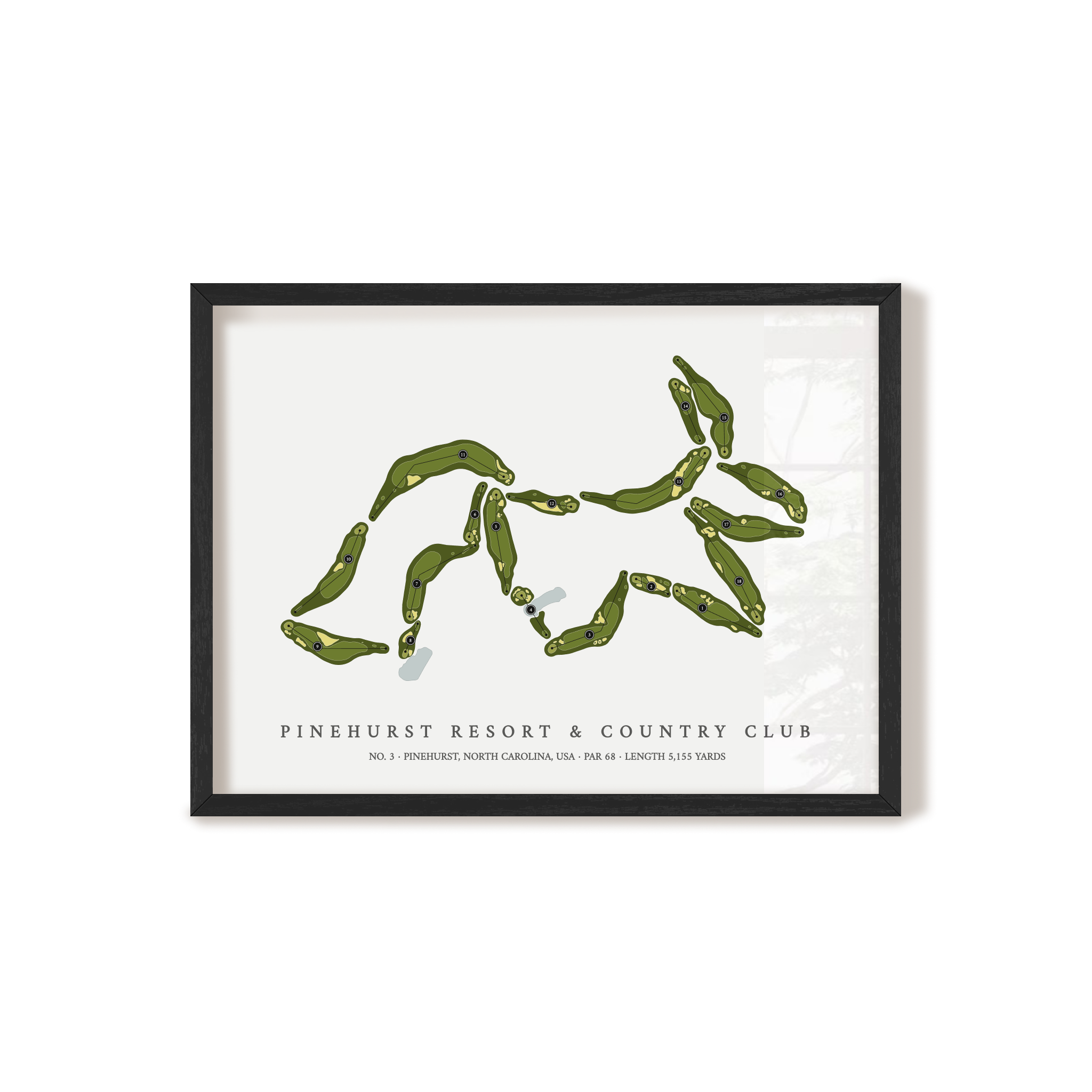 Pinehurst Resort & Country Club - No 3 | Golf Course Print | Black+Frame