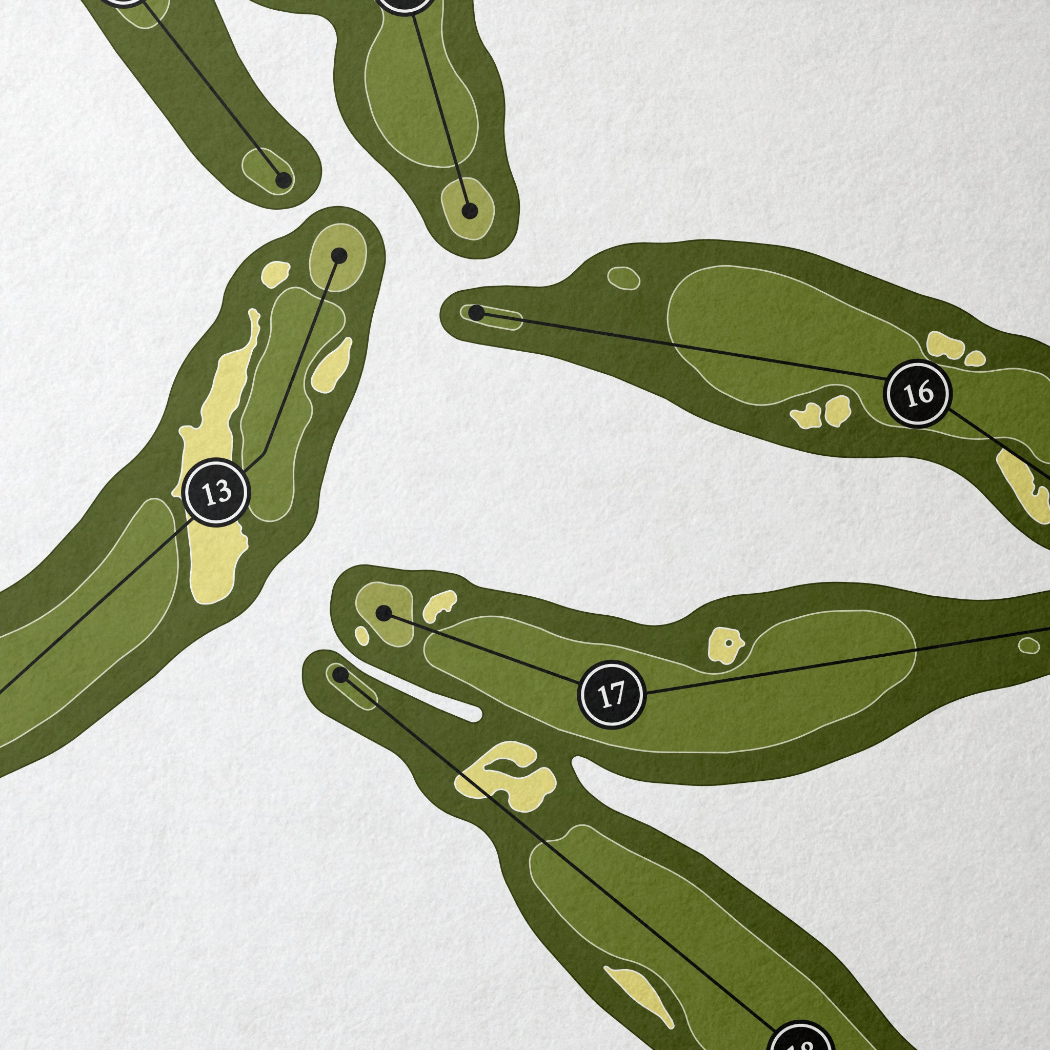 Pinehurst Resort & Country Club - No 3 | Golf Course Print | Close+Up