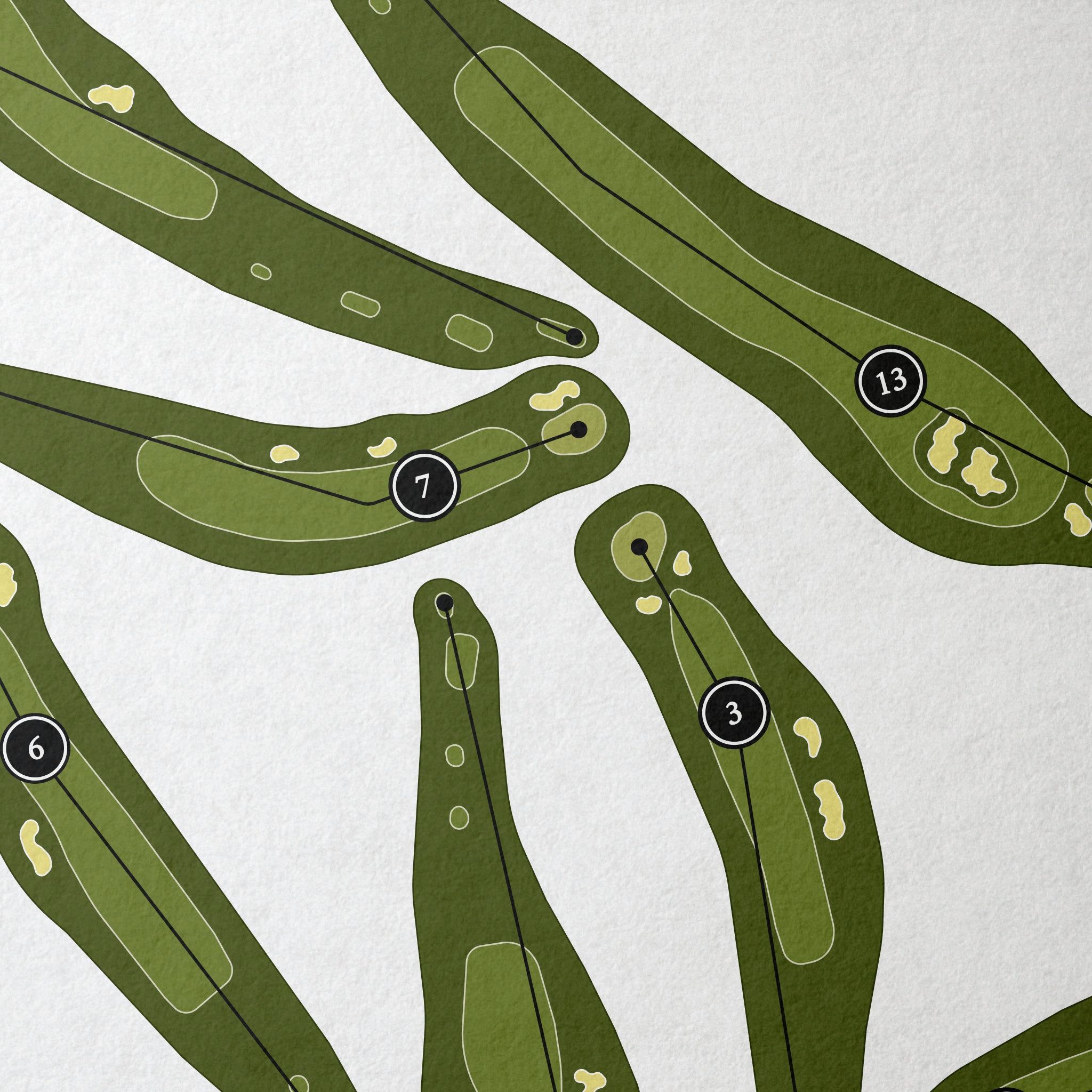 Pinehurst Resort & Country Club - No 5 | Golf Course Map | Close+Up