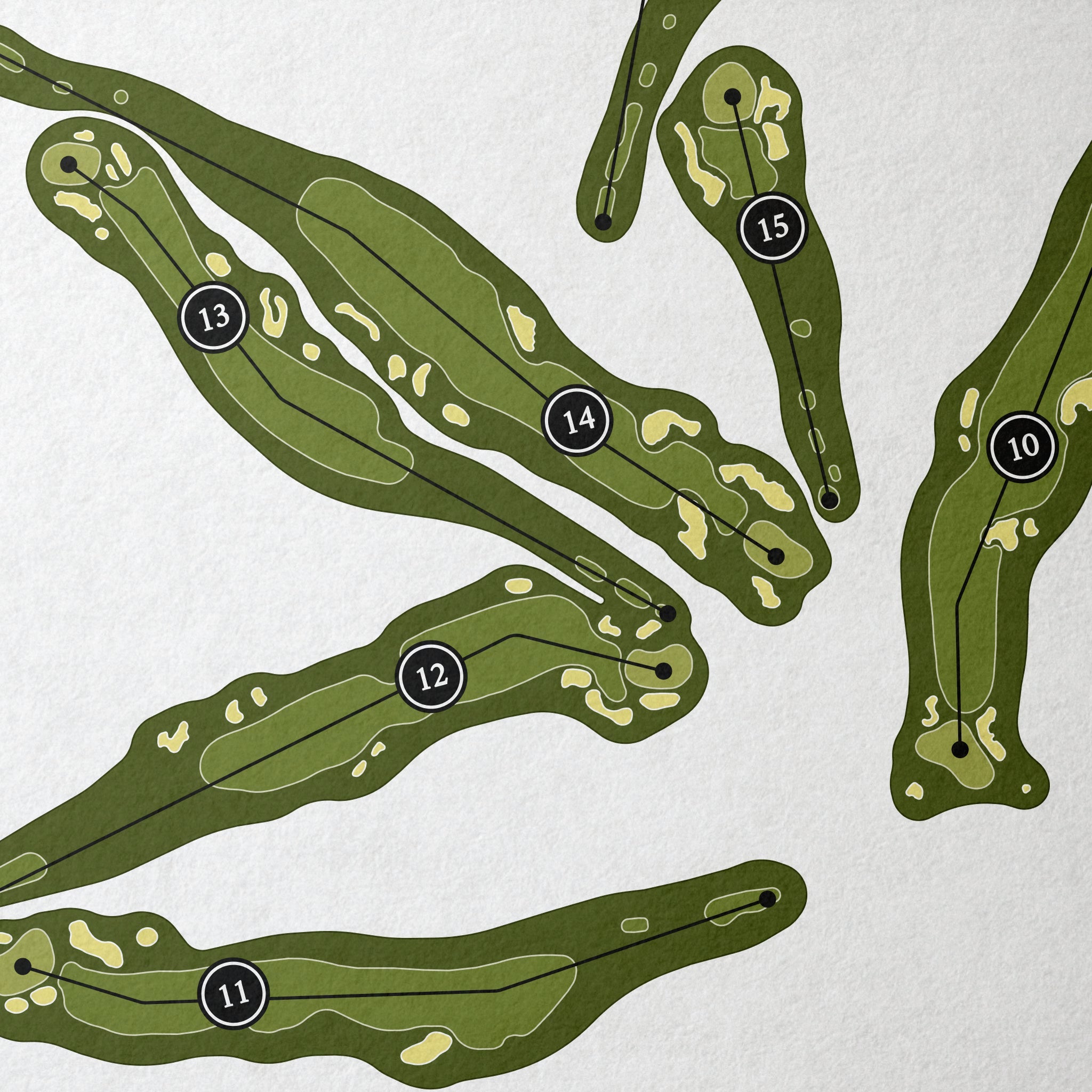 Pinehurst Resort & Country Club - No 2 | Golf Course Print | Close Up