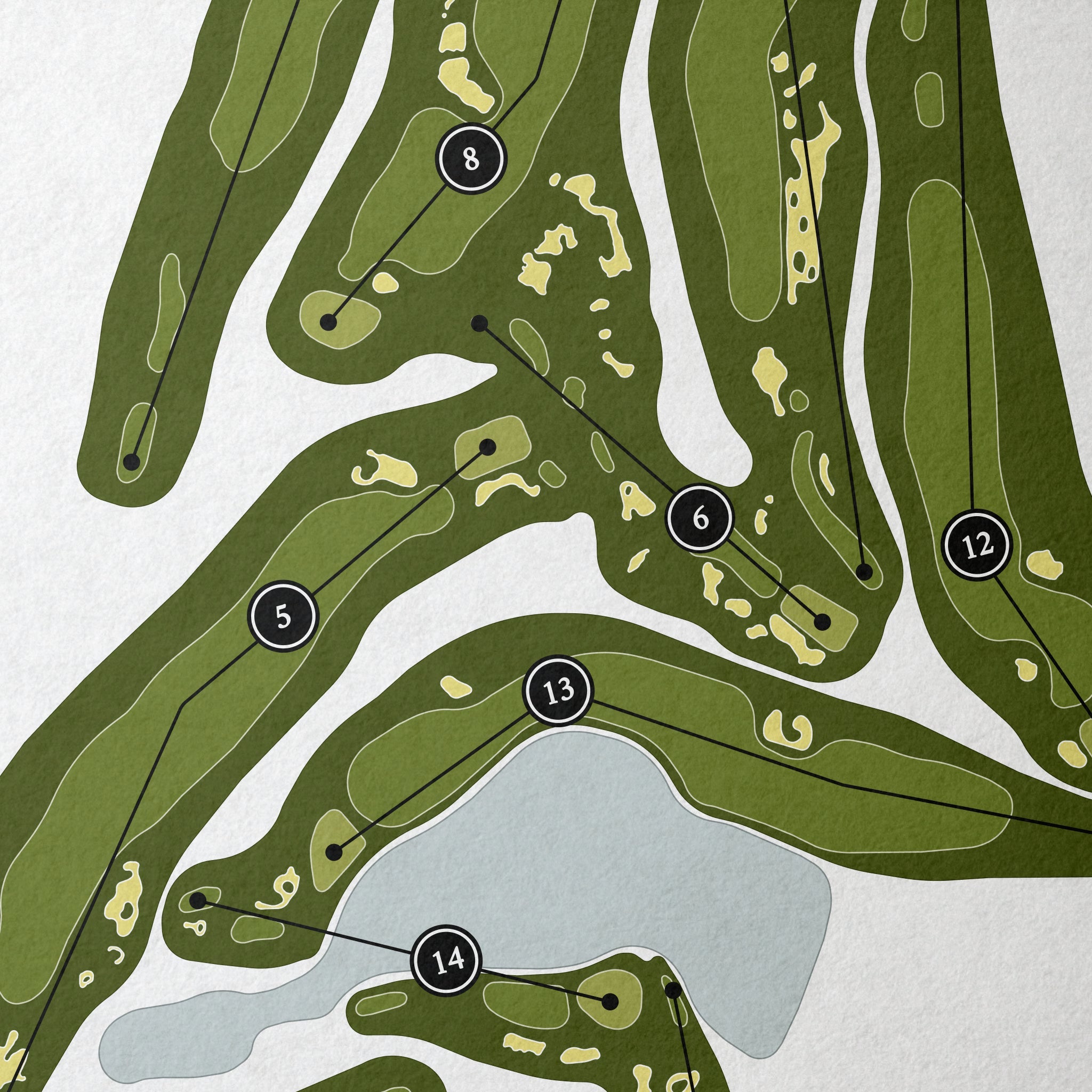 Pinehurst Resort & Country Club - No 4 | Golf Course Map | Close Up