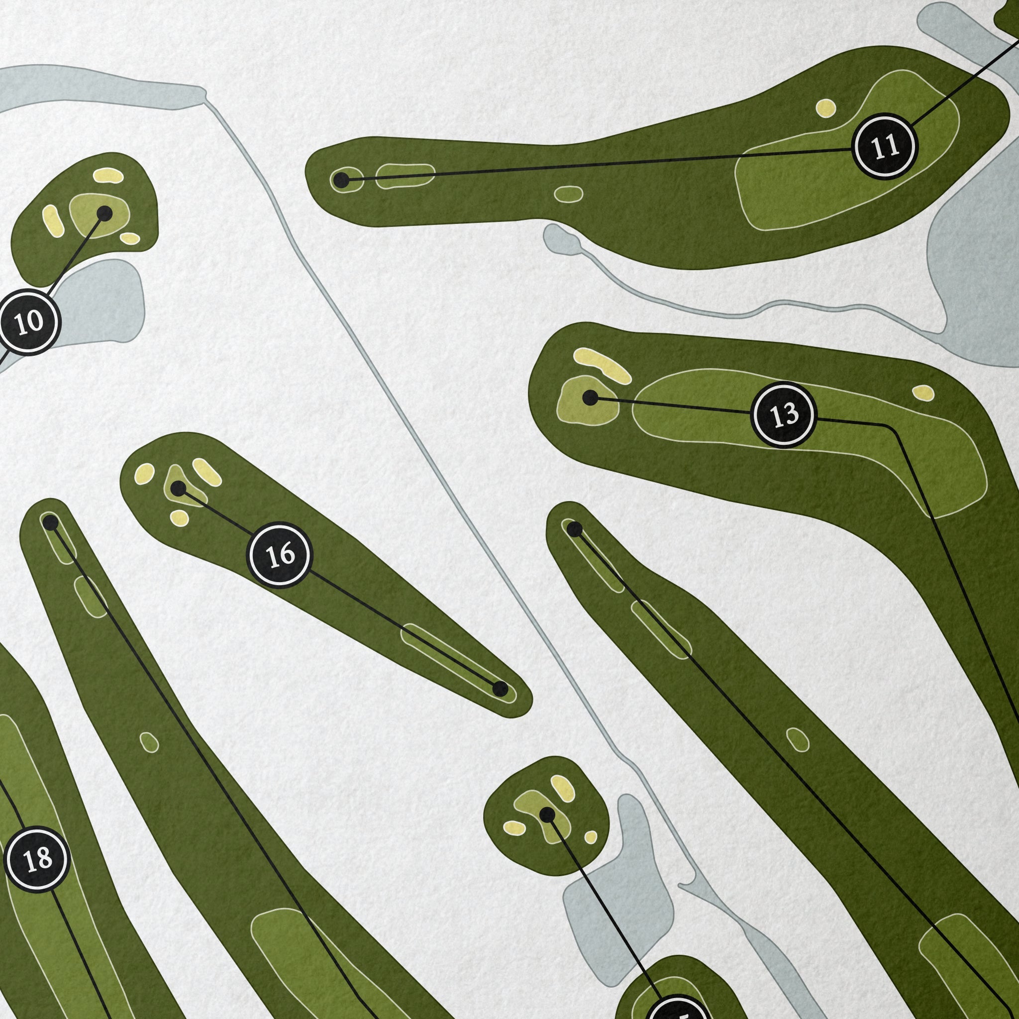 Pineland Country Club | Golf Course Map | Close Up