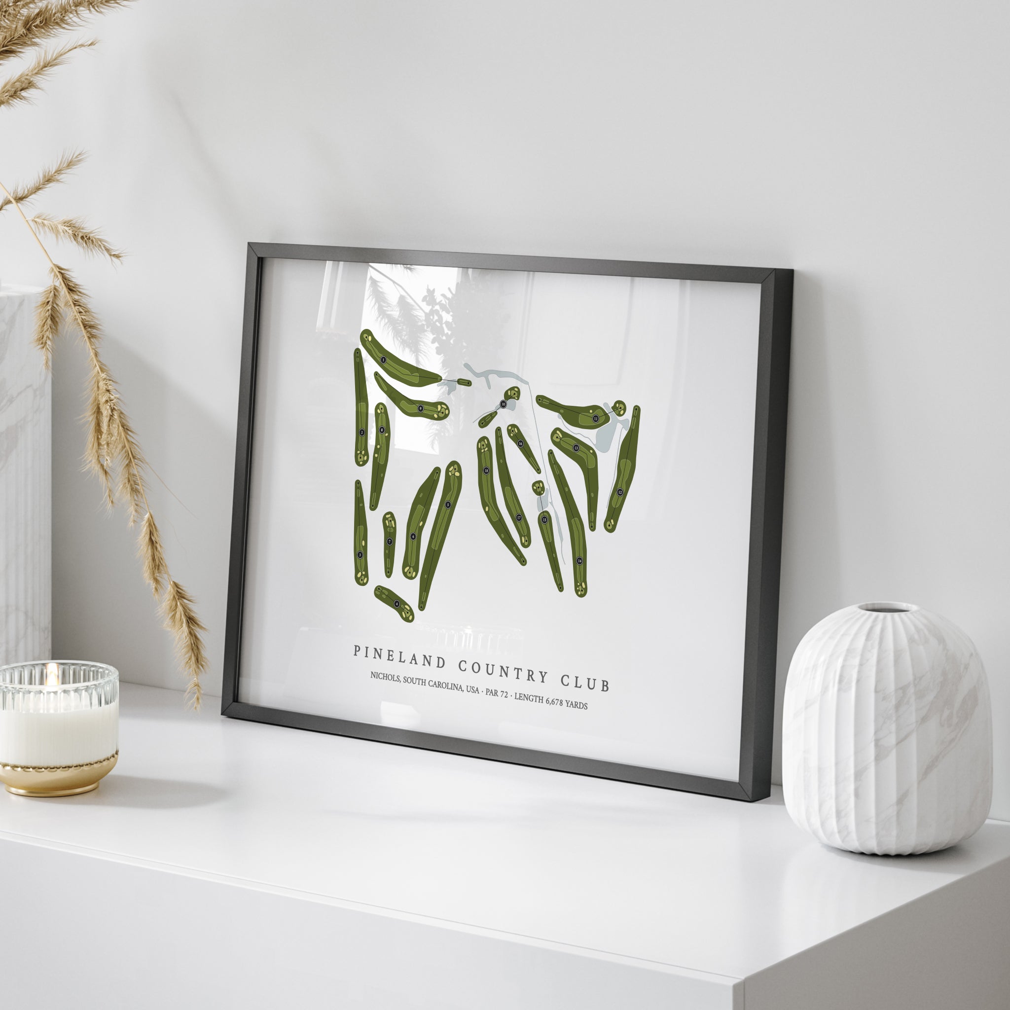 Pineland Country Club | Golf Course Map | On Table