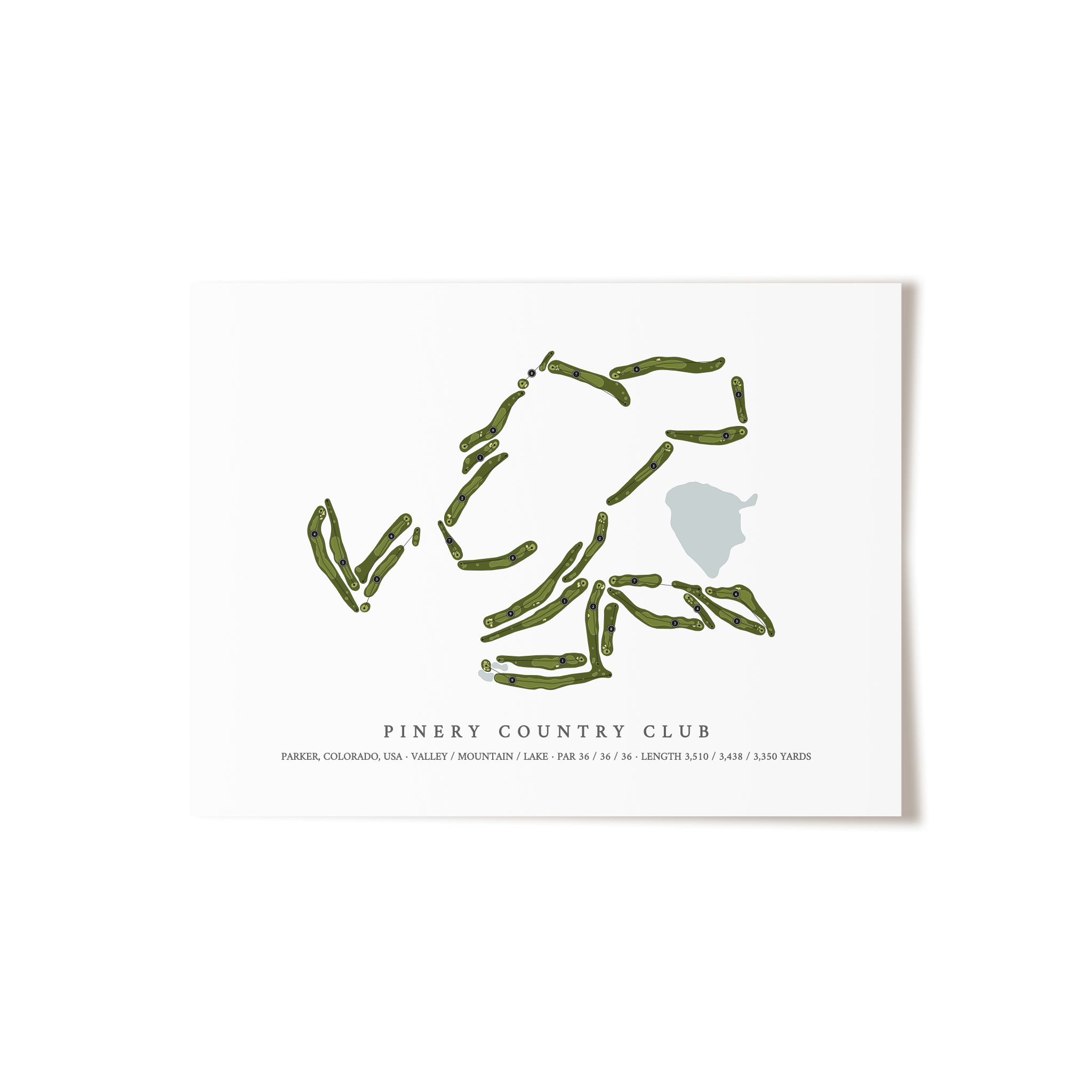Pinery Country Club | Golf Course Map | Unframed