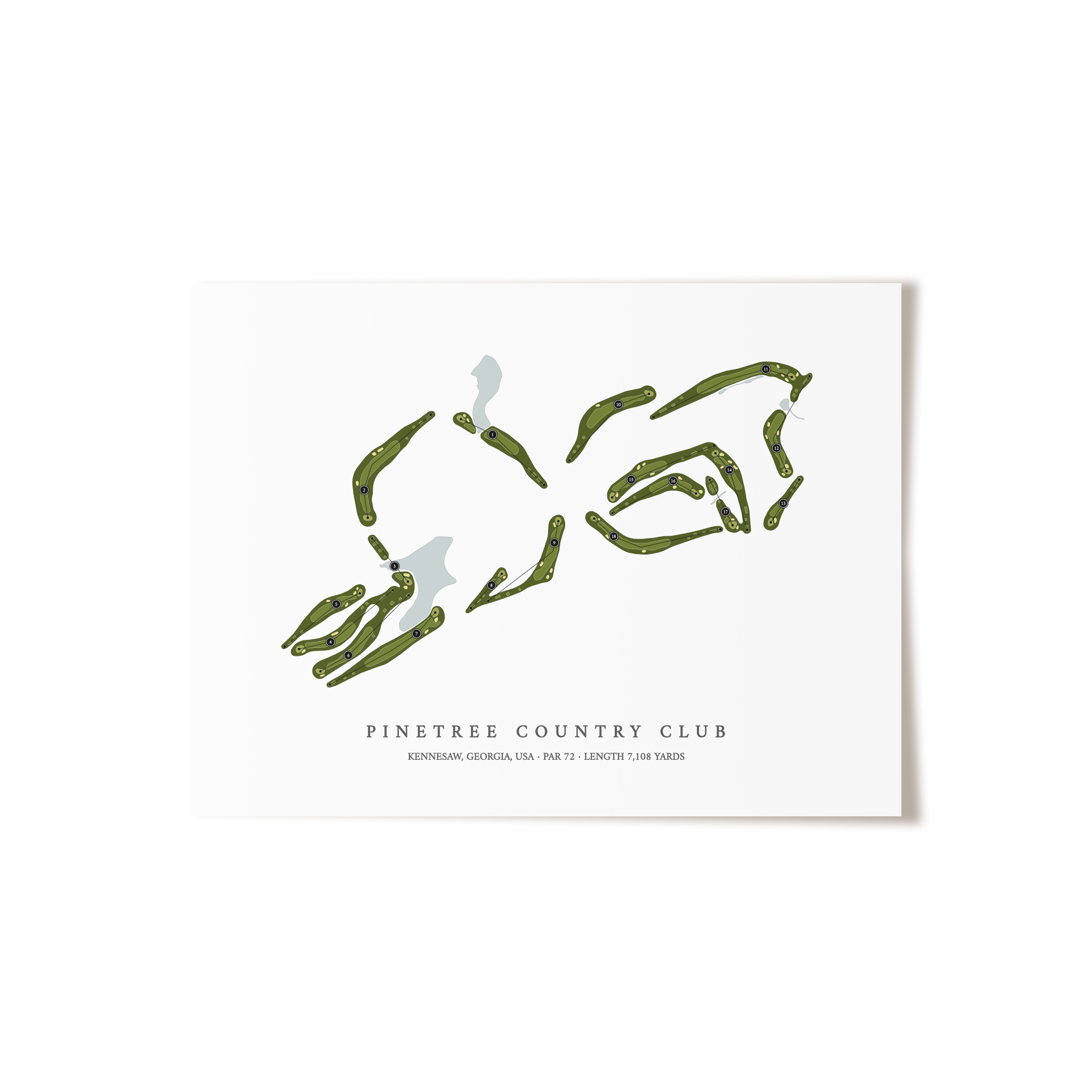 Pinetree Country Club | Golf Course Print | Unframed