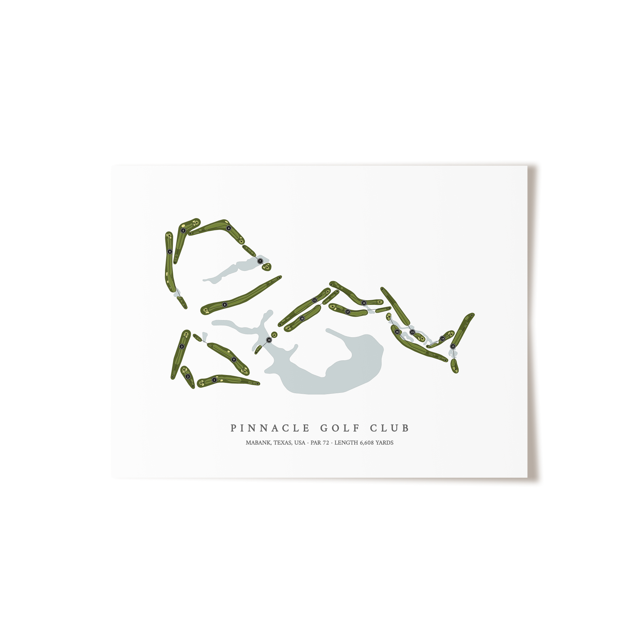 Pinnacle Golf Club | Golf Course Map | Unframed