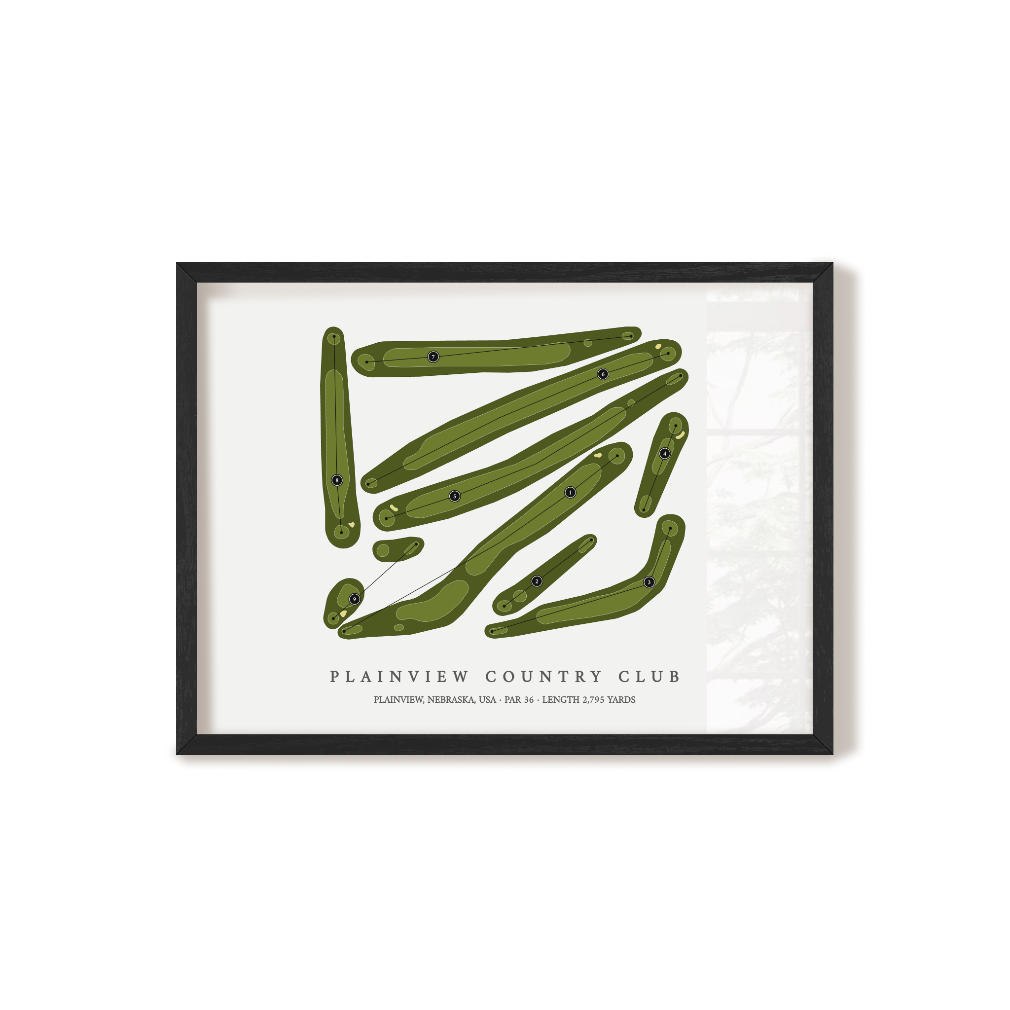 Plainview Country Club | Golf Course Map | Black+Frame