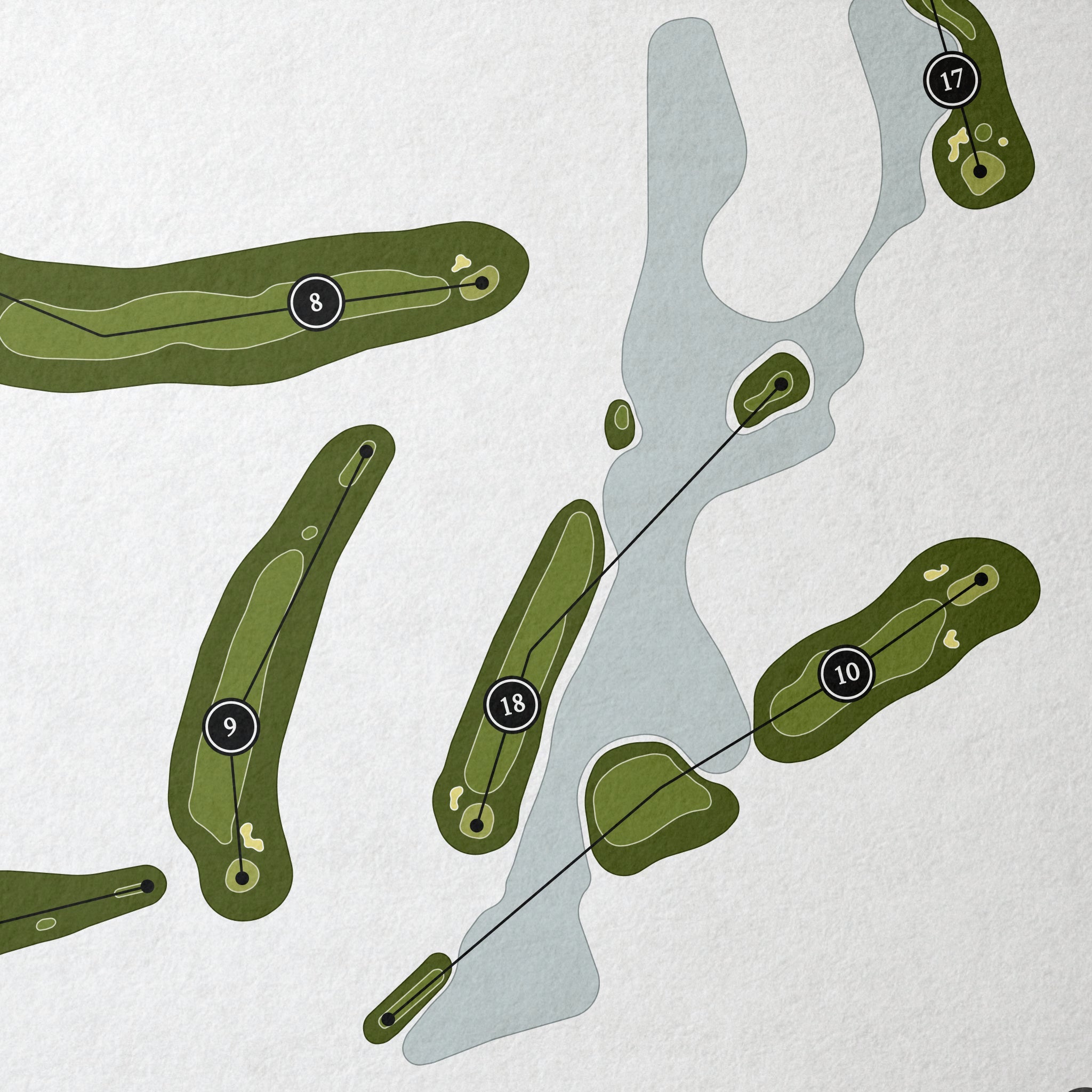 Plantation Golf Club | Golf Course Print | Close Up