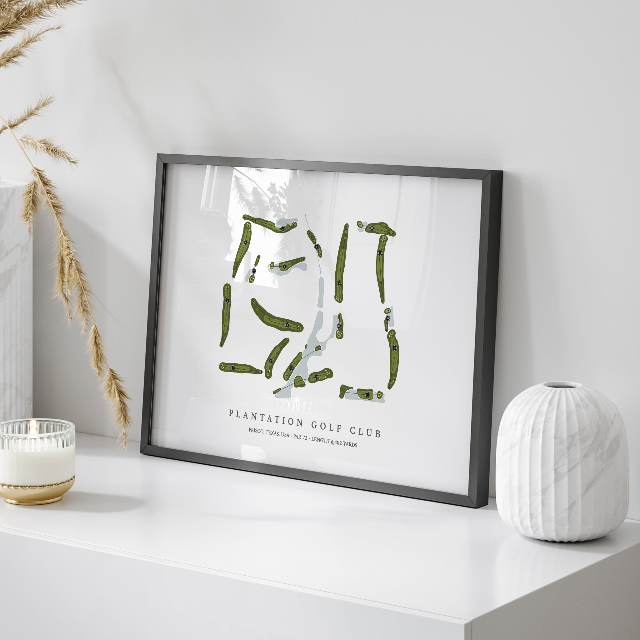 Plantation Golf Club | Golf Course Print | On Table