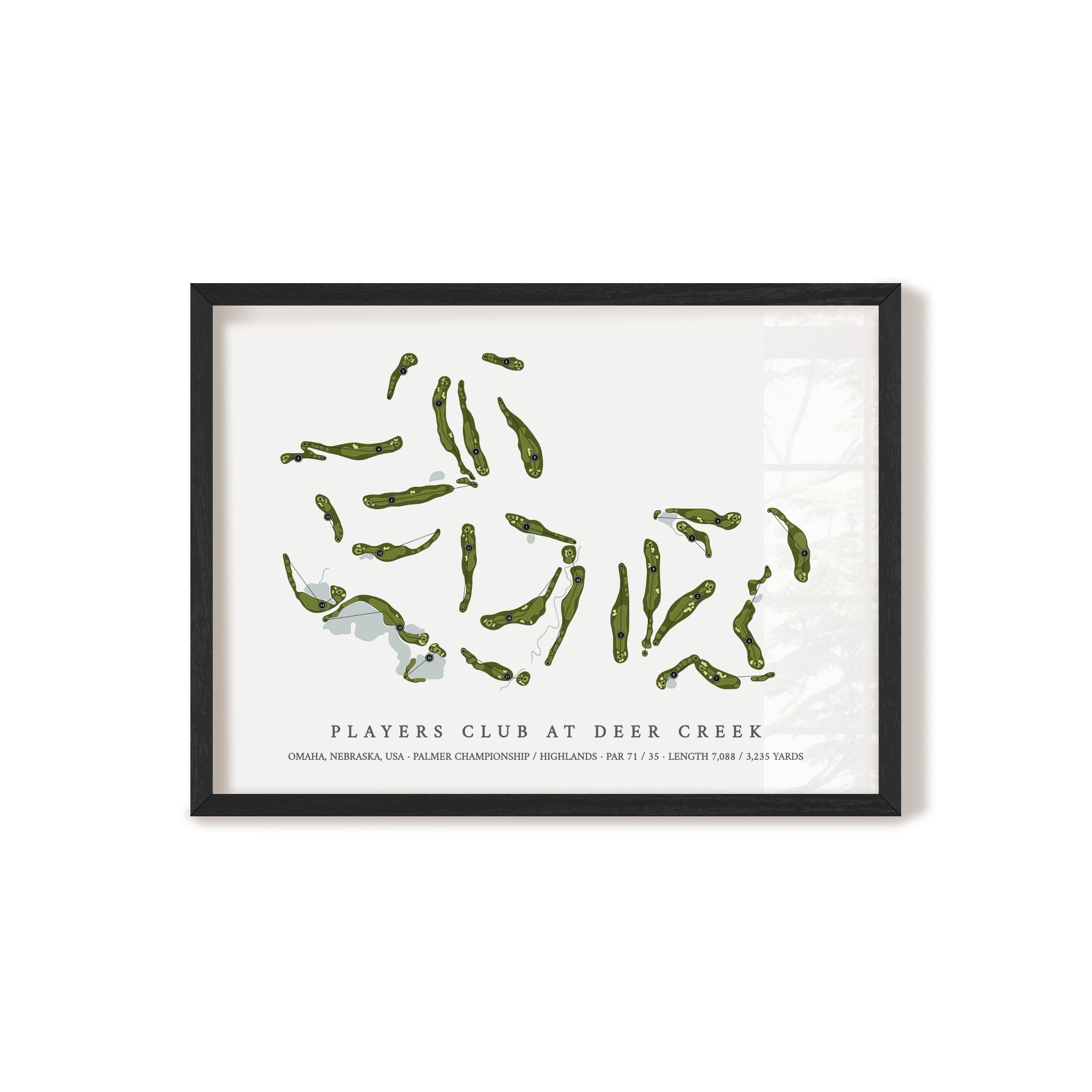 Players Club At Deer Creek | Golf Course Print | Black+Frame