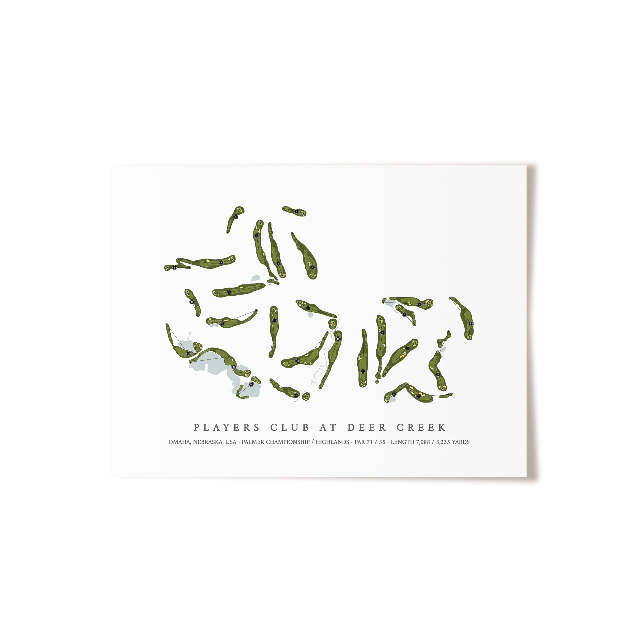 Players Club At Deer Creek | Golf Course Print | Unframed