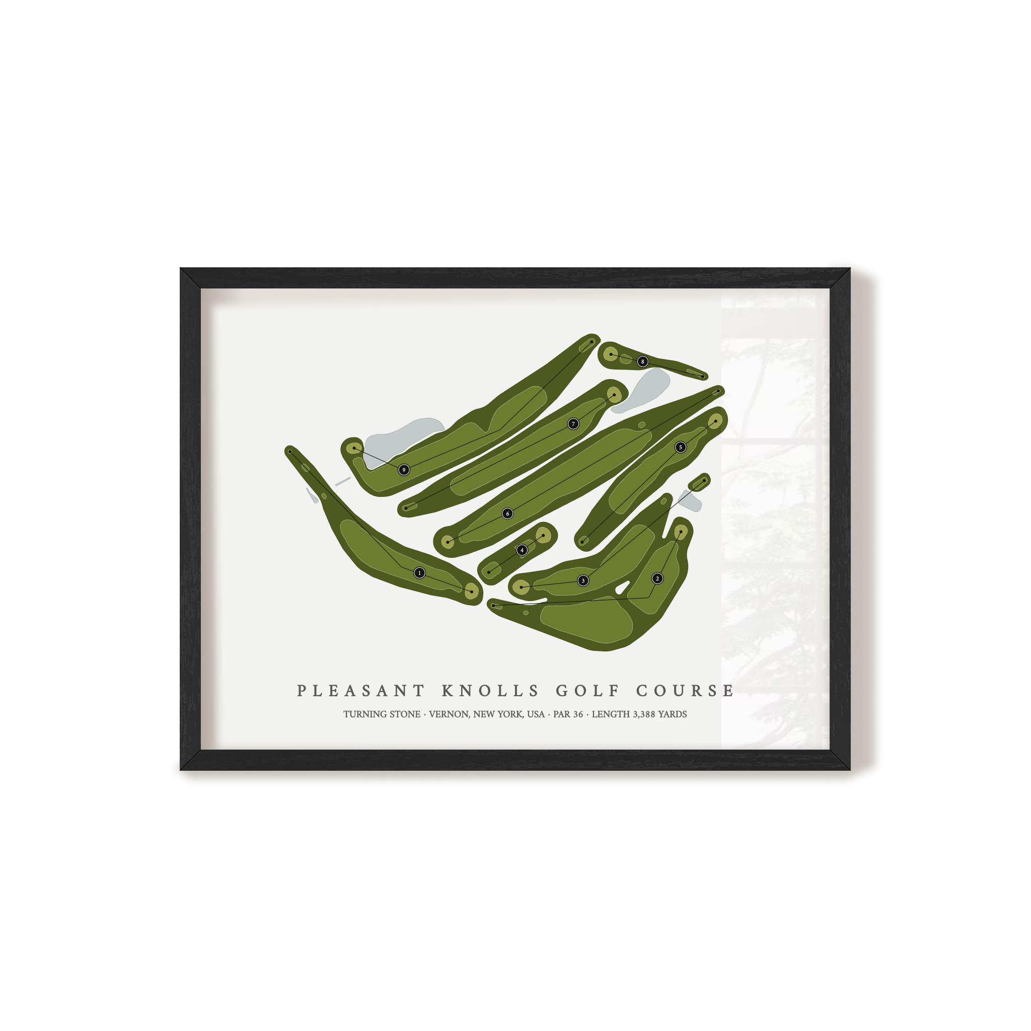 Pleasant Knolls Golf Course at Turning Stone | Golf Course Map | Black+Frame