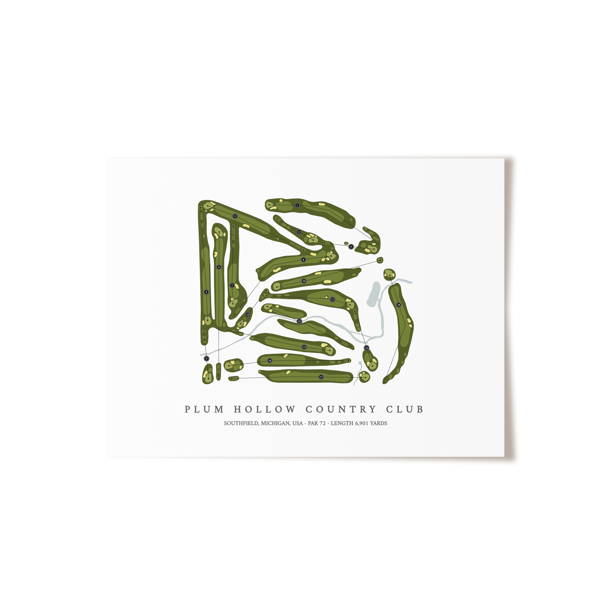 Plum Hollow Country Club | Golf Course Print | Unframed