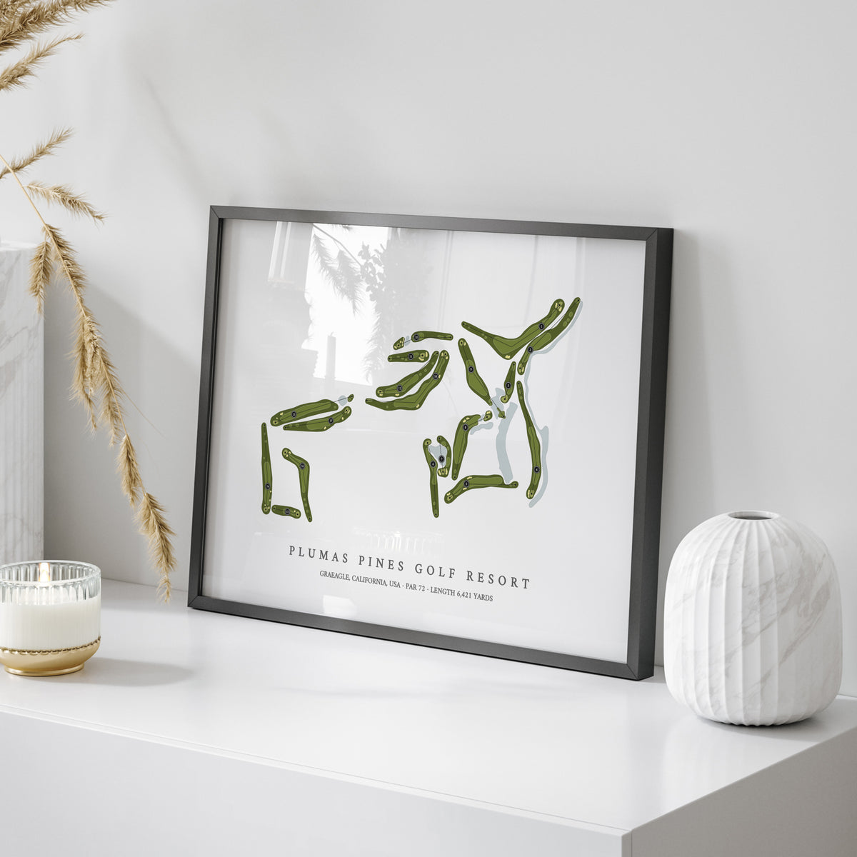 Plumas Pines Golf Resort | Golf Course Print | On Table