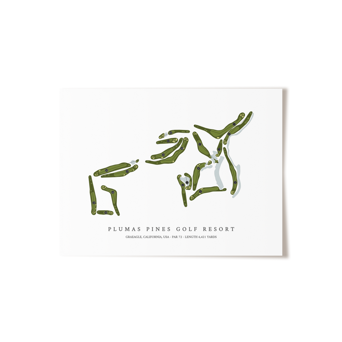 Plumas Pines Golf Resort | Golf Course Print | Unframed