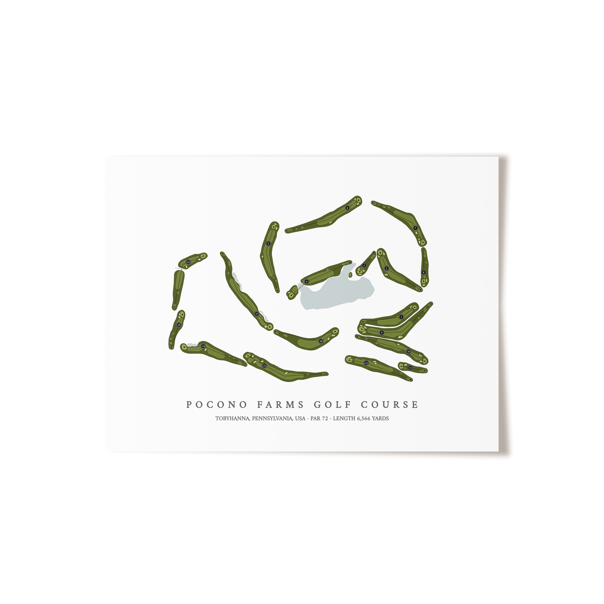 Pocono Farms Golf Course | Golf Course Map | Unframed