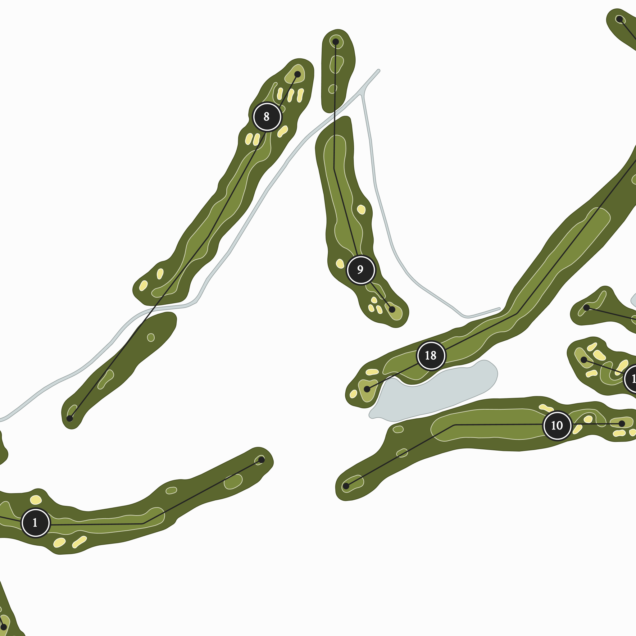 Pointe West Golf Course | Golf Course Map | Close Up
