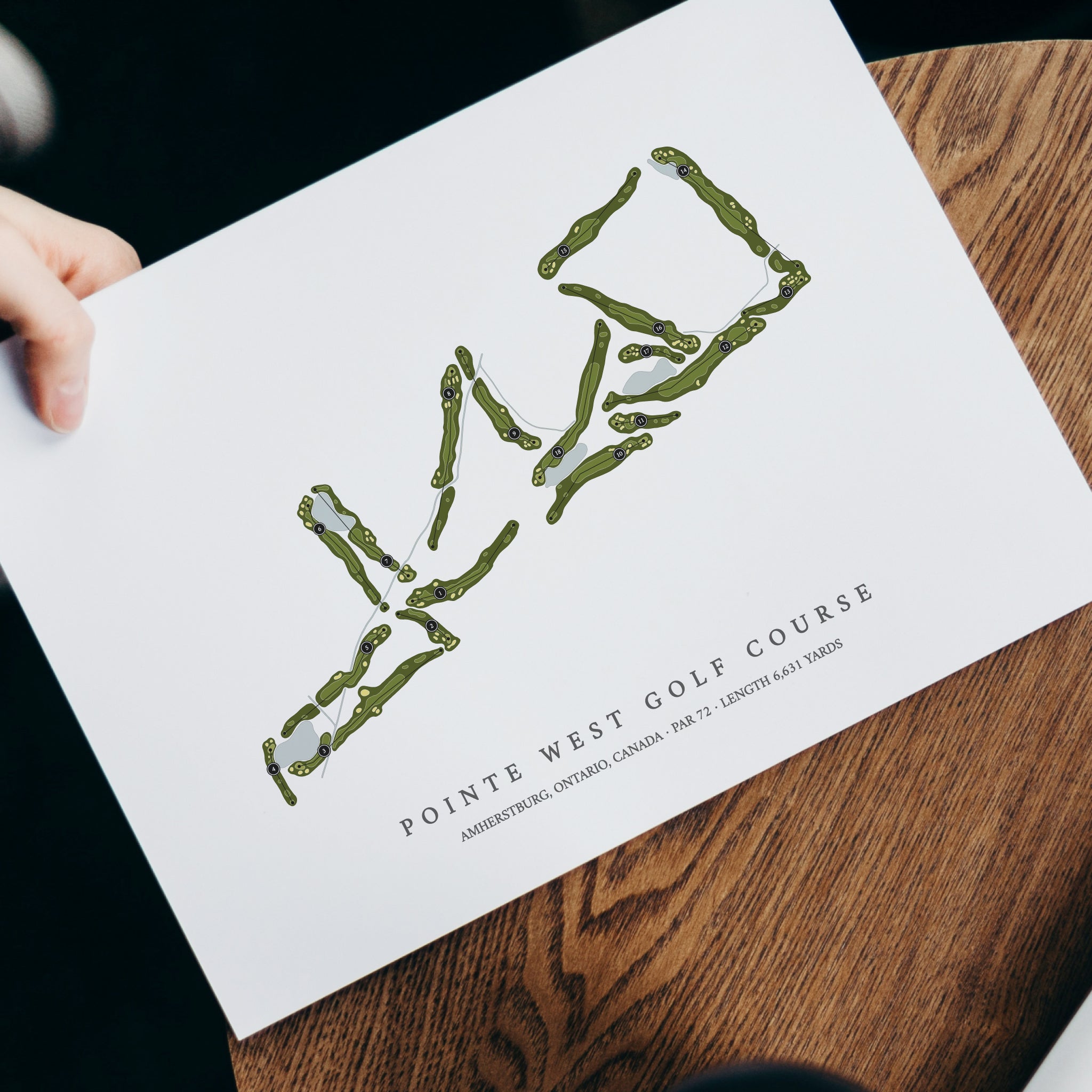 Pointe West Golf Course | Golf Course Map | With Laptop