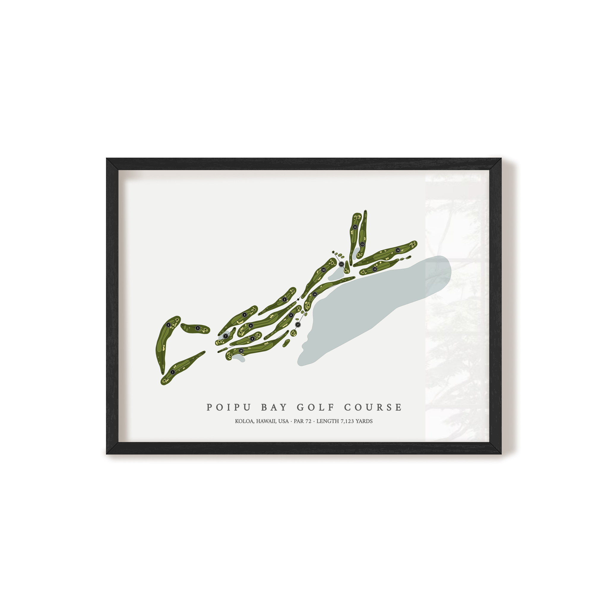 Poipu Bay Golf Course | Golf Course Map | Black+Frame