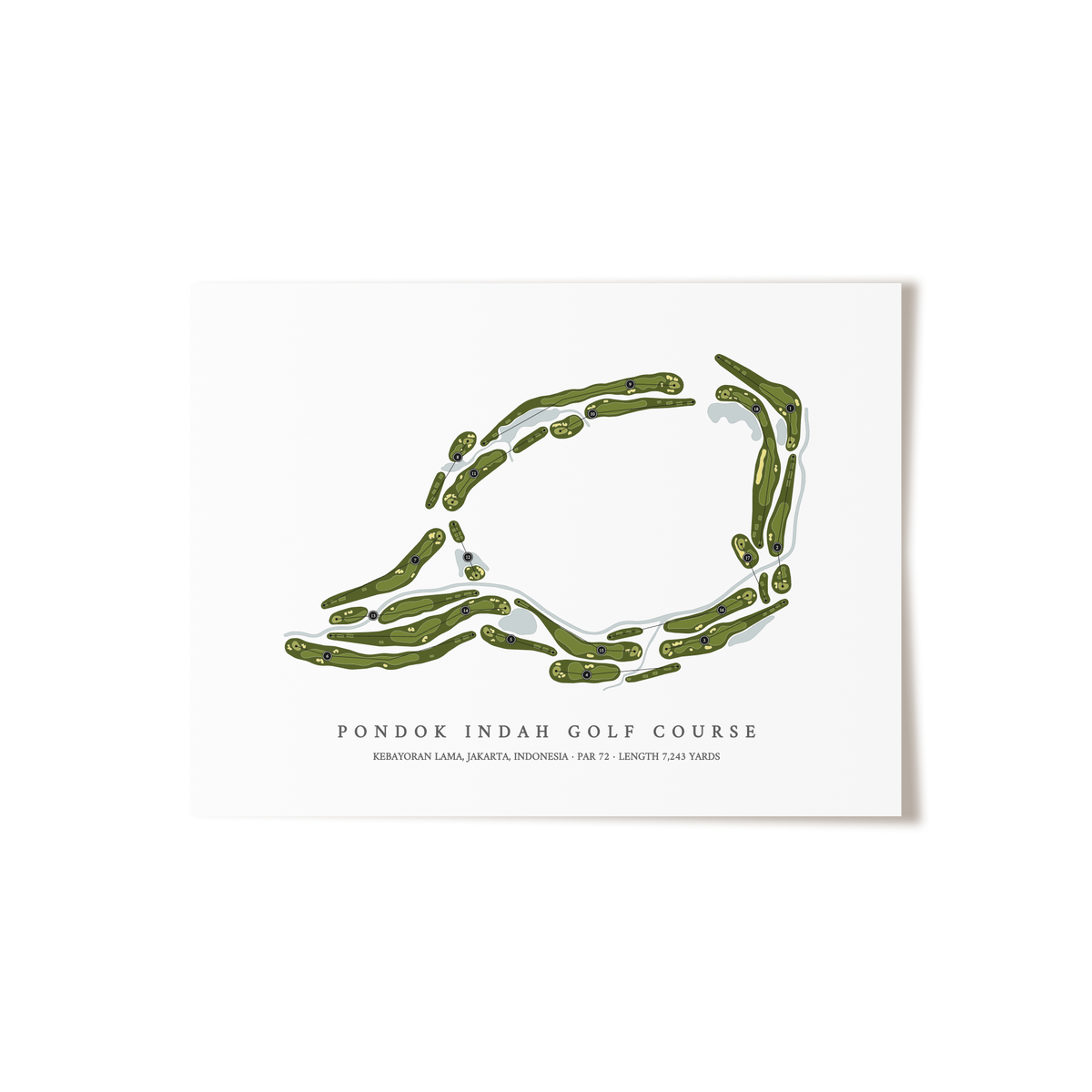 Pondok Indah Golf Course | Golf Course Map | Unframed