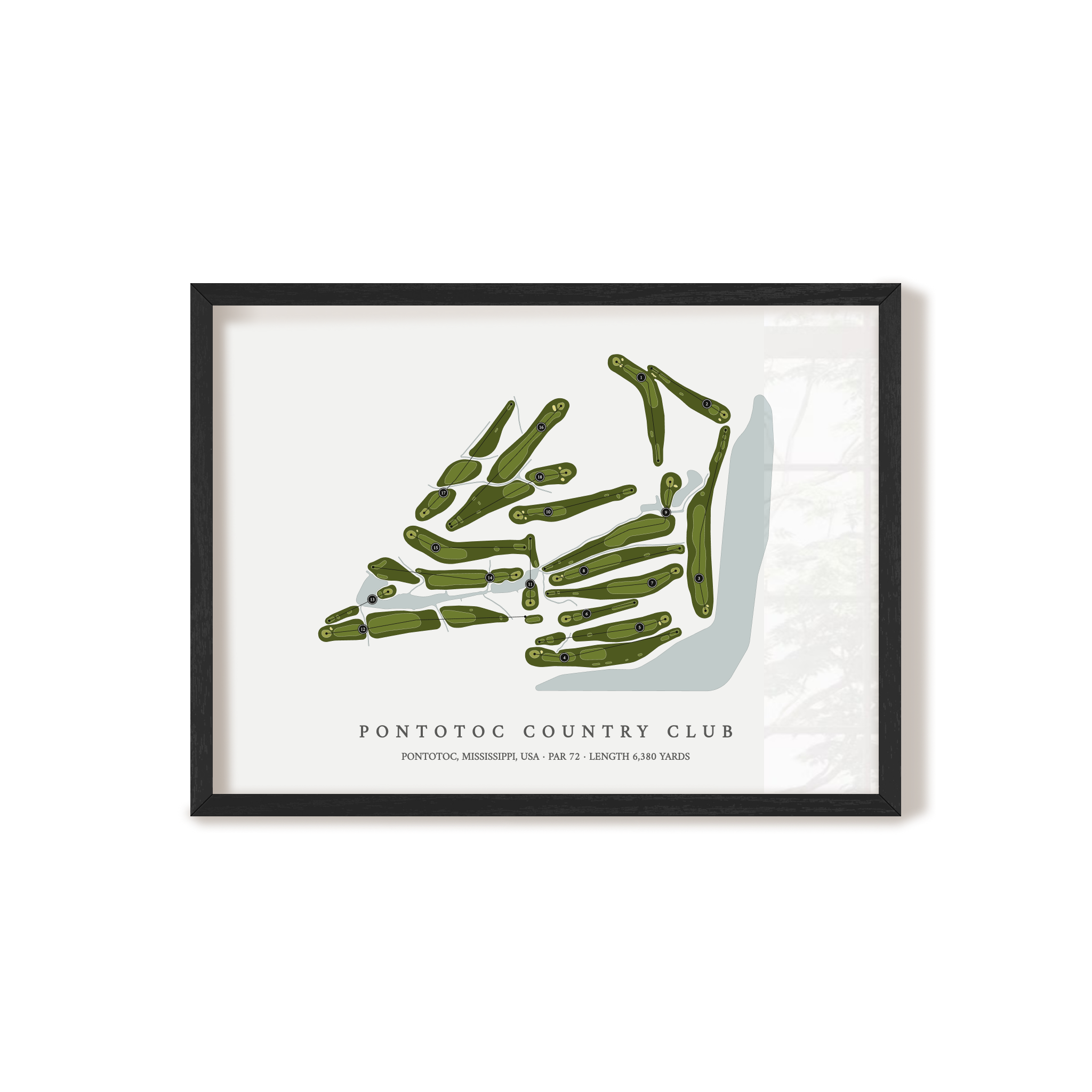 Pontotoc Country Club | Golf Course Map | Black+Frame
