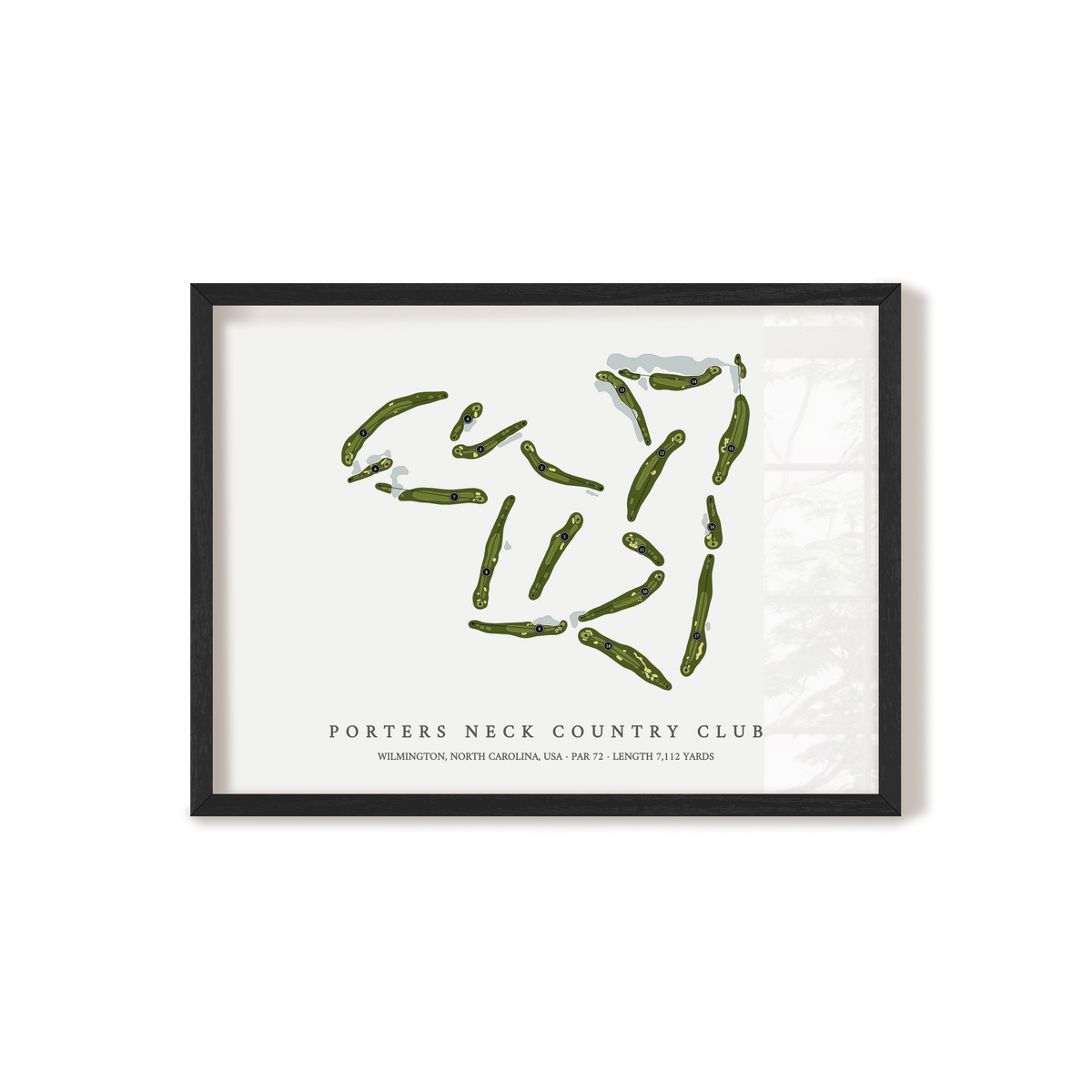 Porters Neck Country Club | Golf Course Map | Black Frame