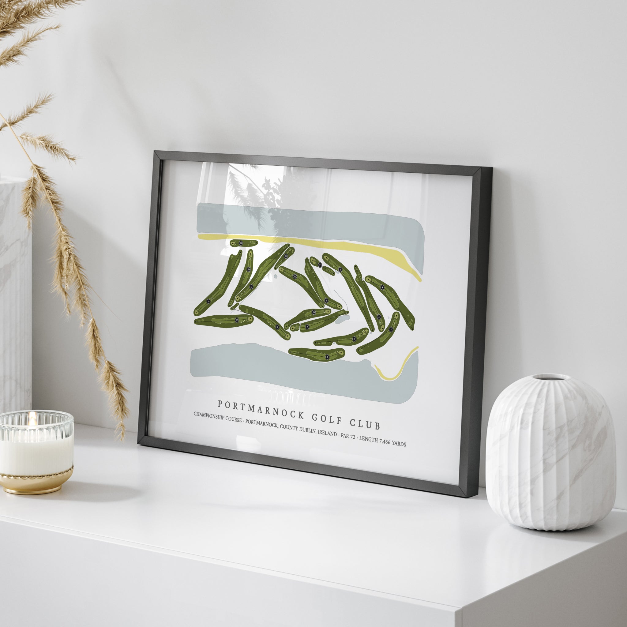 Portmarnock Golf Club - Championship Course | Golf Course Map | On Table