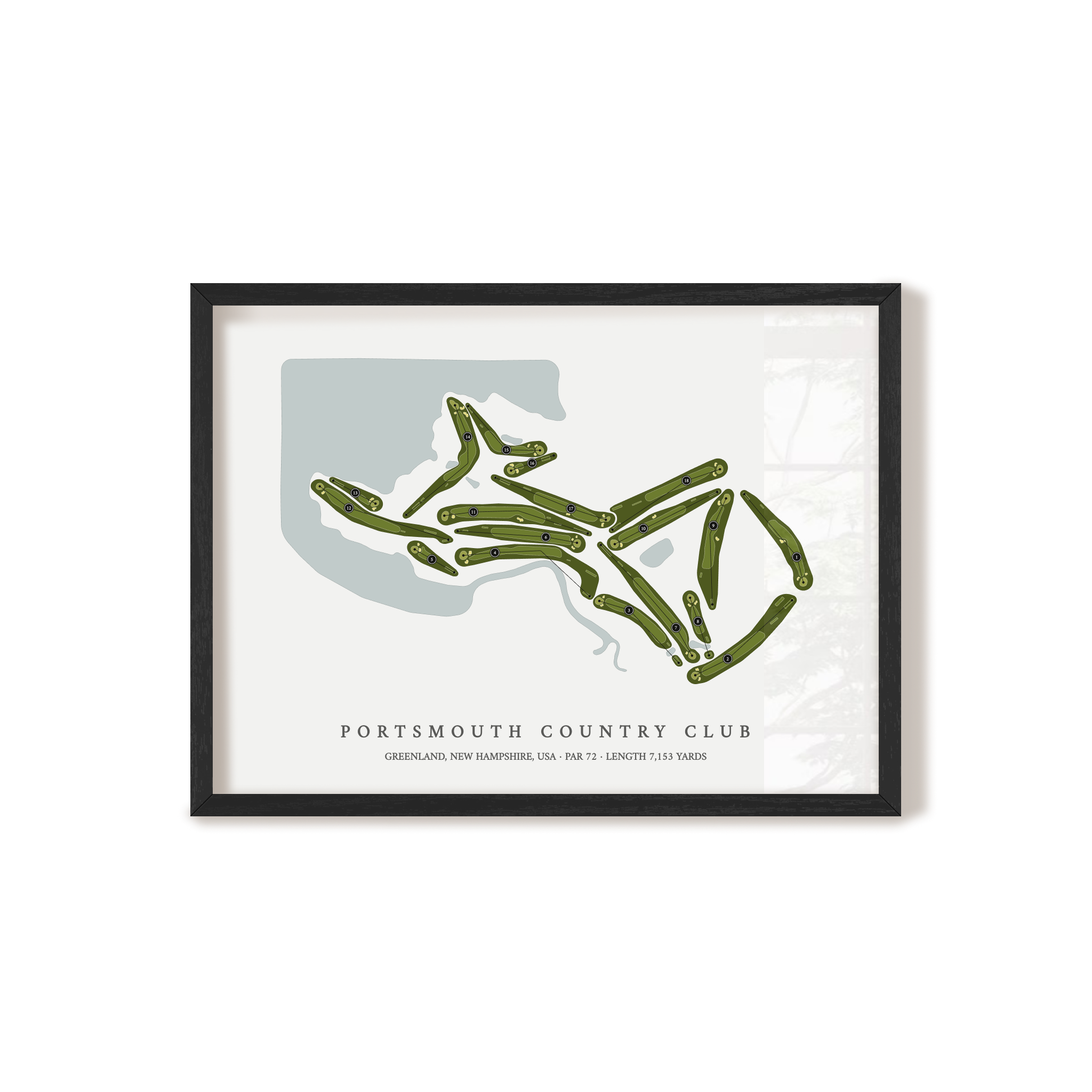 Portsmouth Country Club | Golf Course Print | Black+Frame