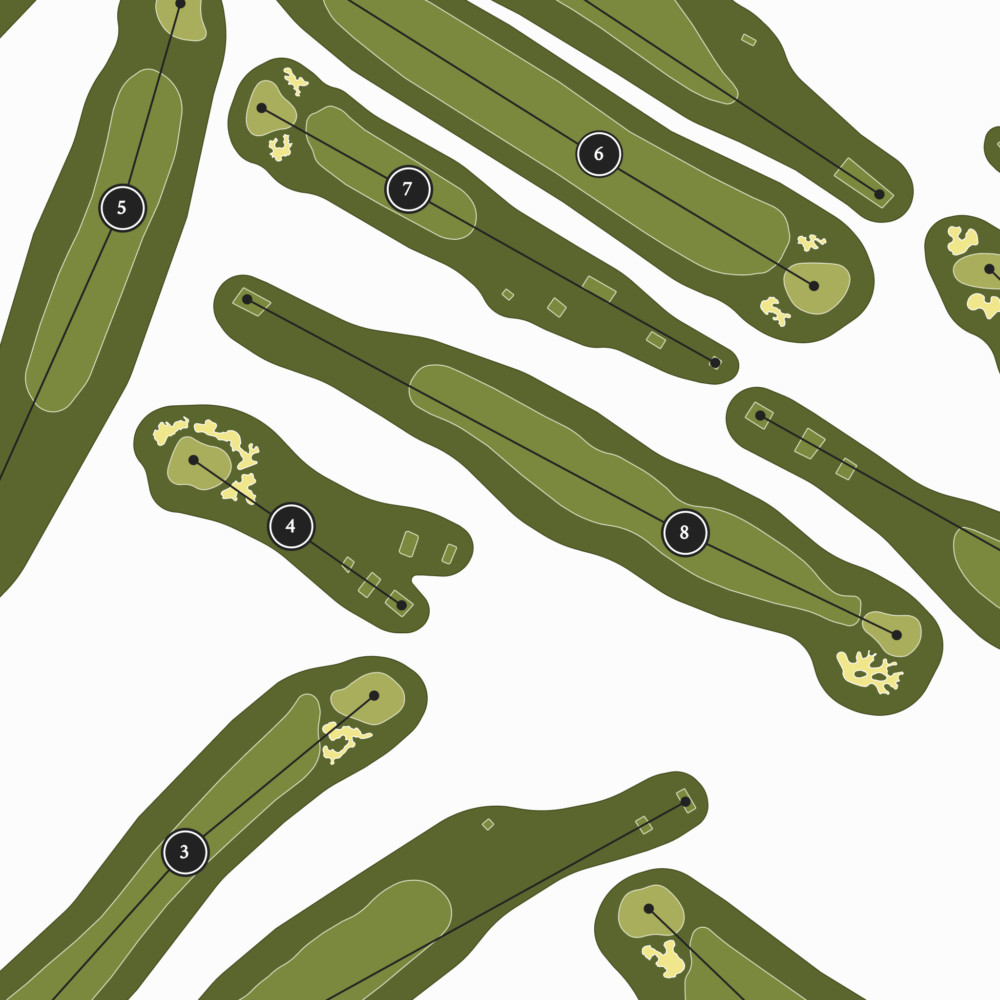 Presidio Golf Course | Golf Course Print | Close Up