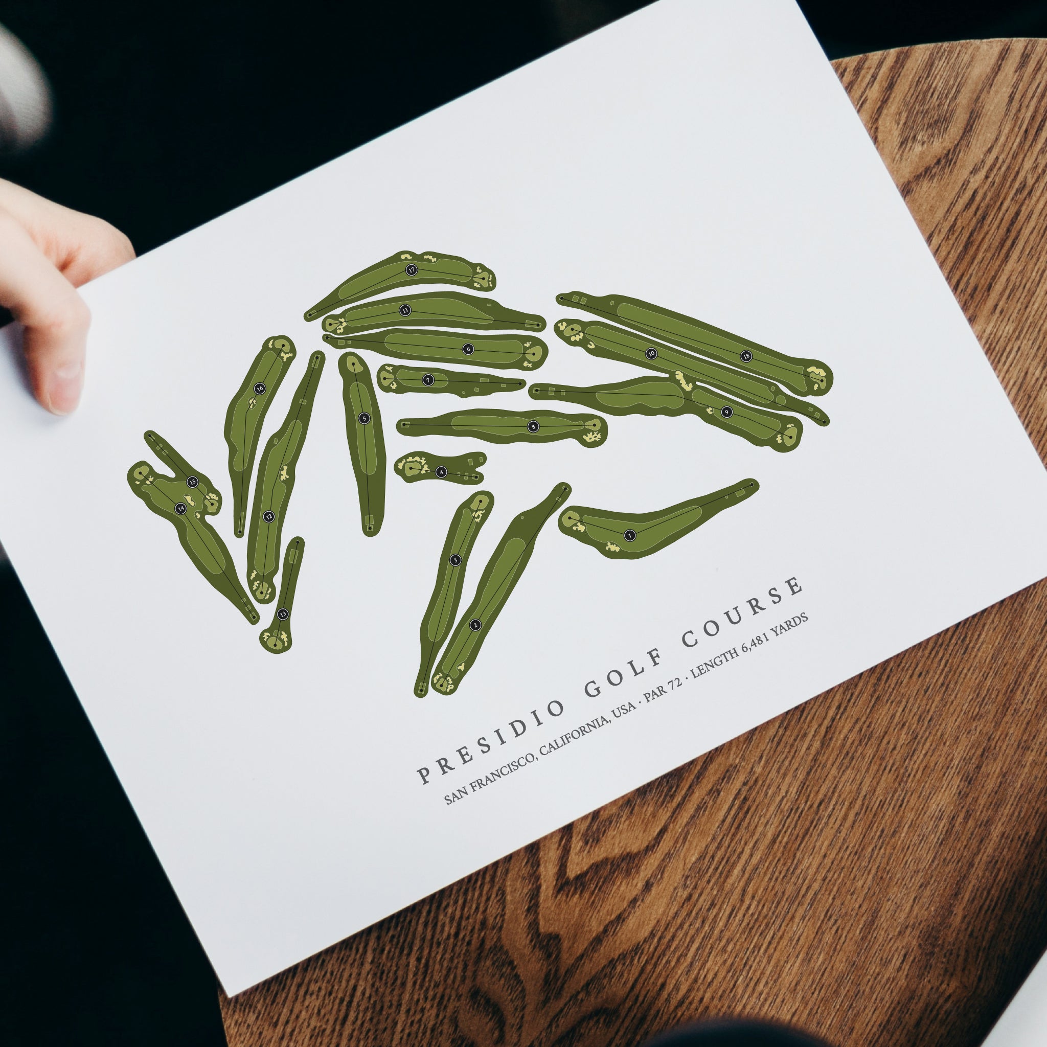 Presidio Golf Course | Golf Course Print | With Laptop