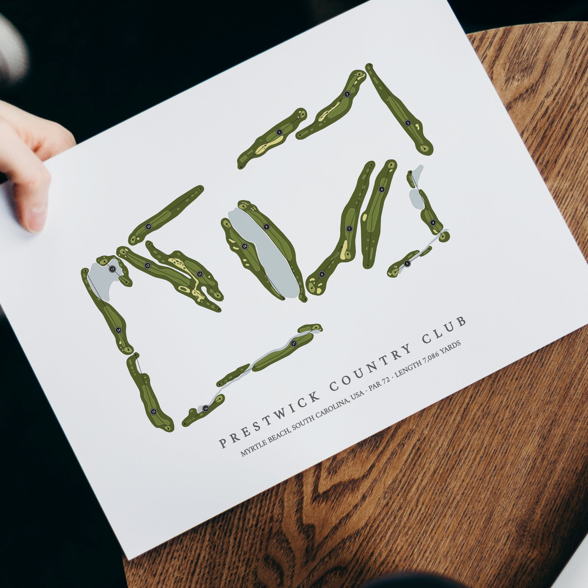 Prestwick Country Club | Golf Course Map | With Laptop