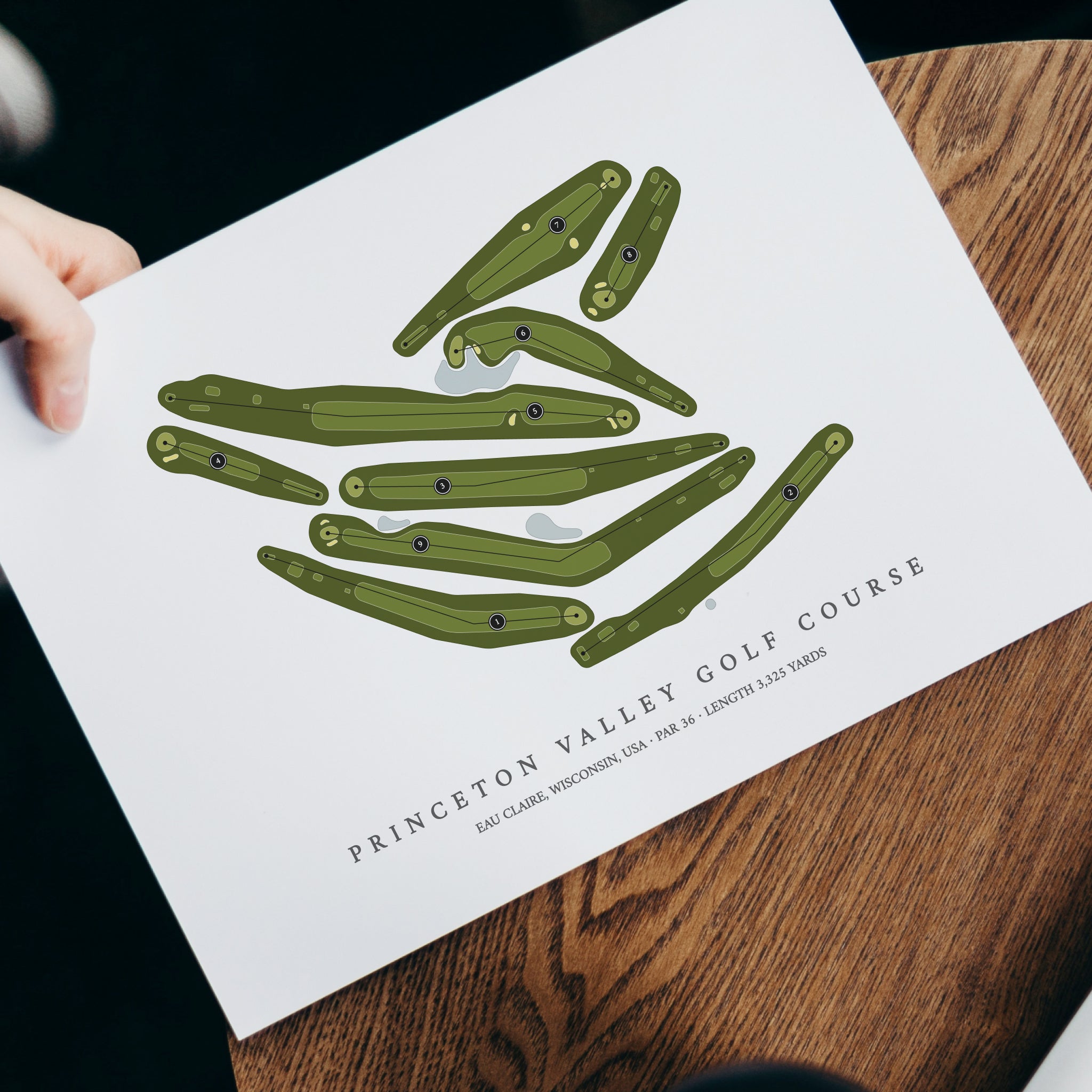 Princeton Valley Golf Course | Golf Course Map | With Laptop