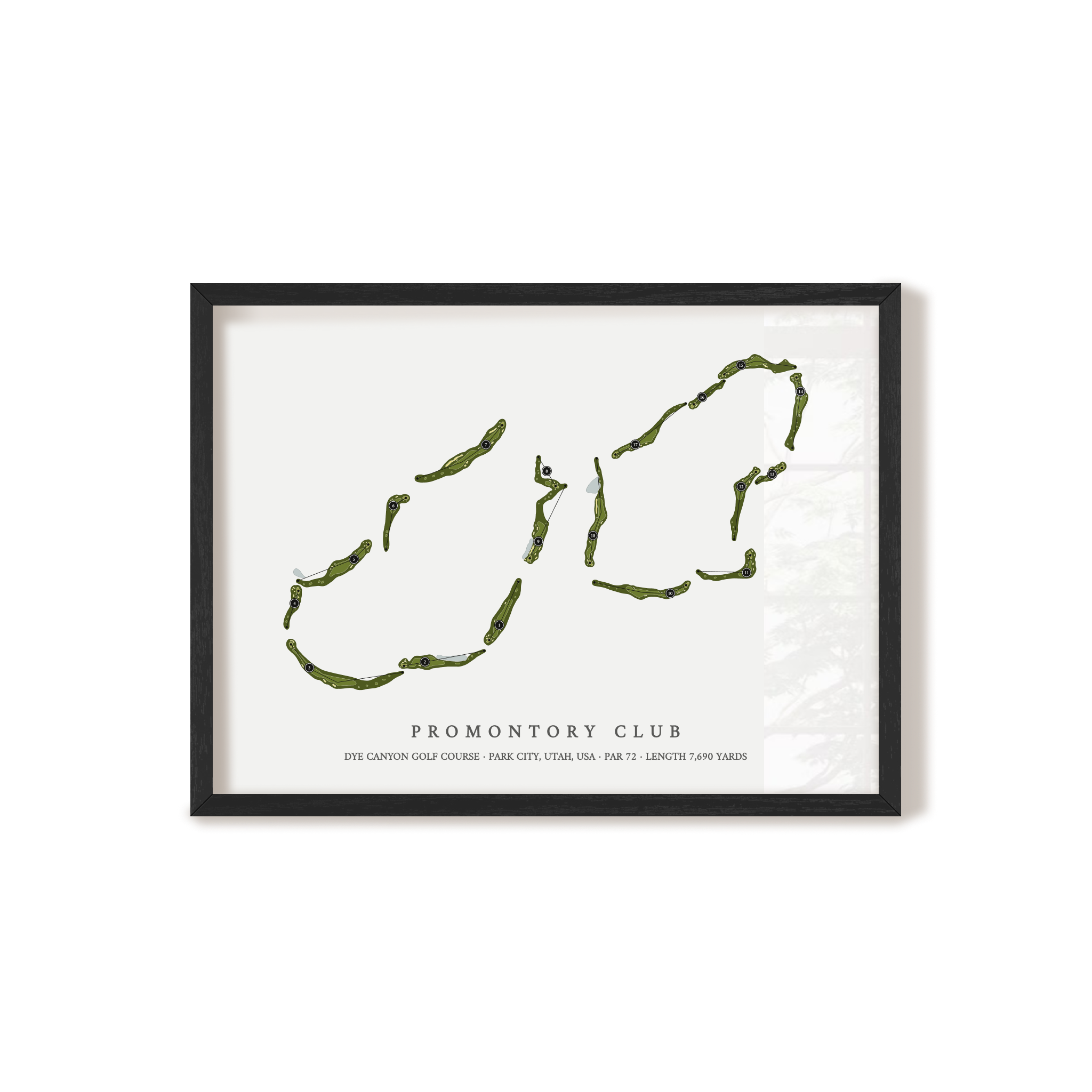 Promontory Club - Dye Canyon Golf Course | Golf Course Print | Black Frame