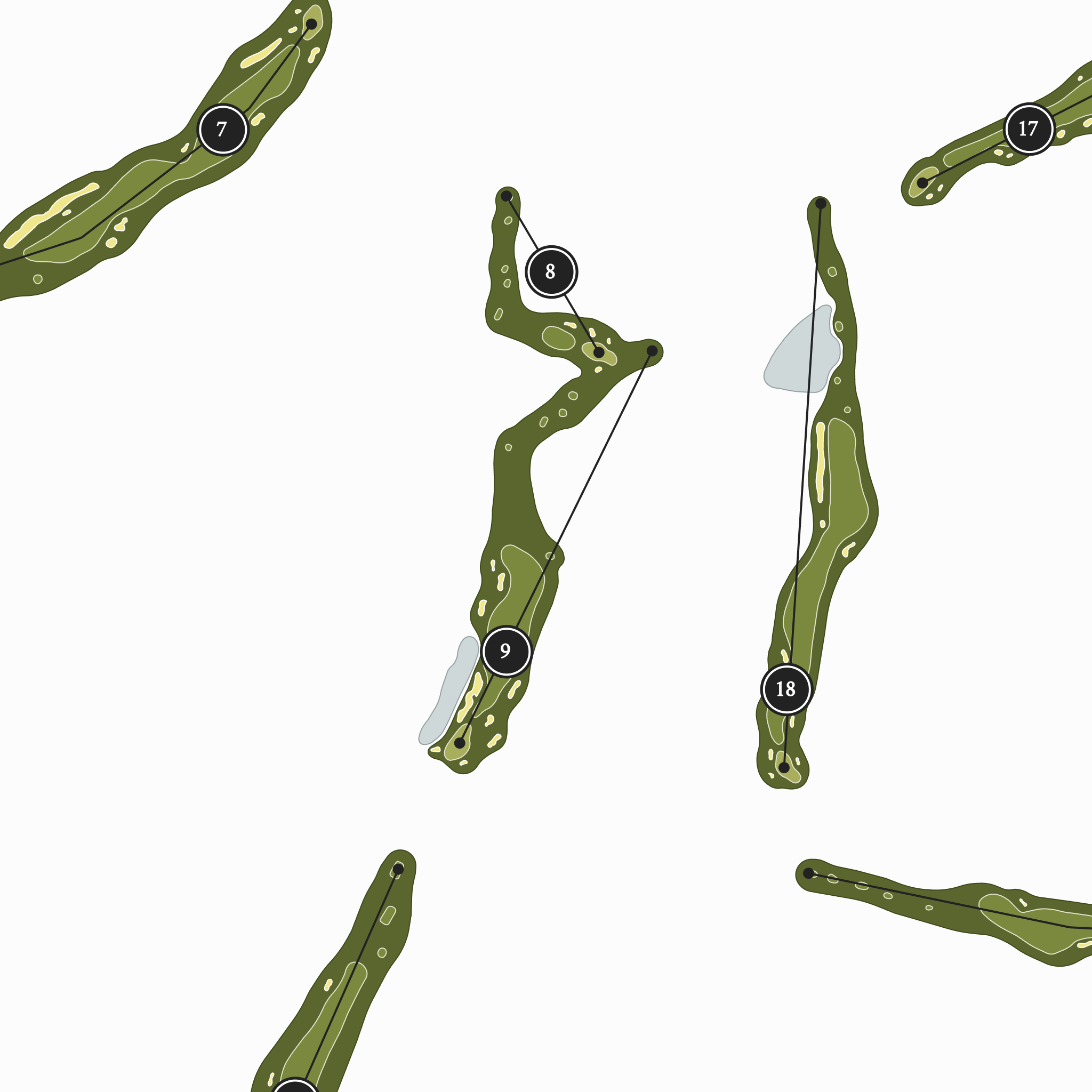 Promontory Club - Dye Canyon Golf Course | Heritage Style Golf Course Print | Close Up