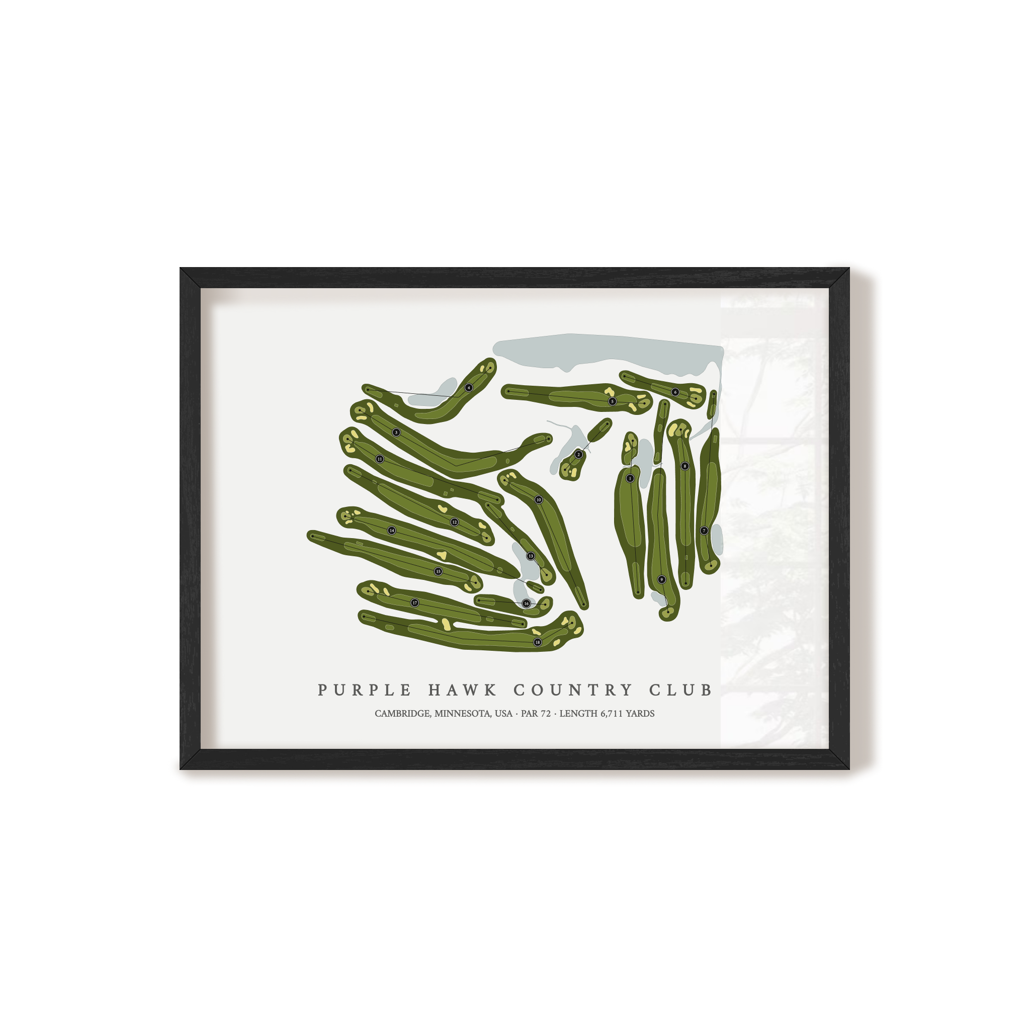 Purple Hawk Country Club | Golf Course Map | Black+Frame