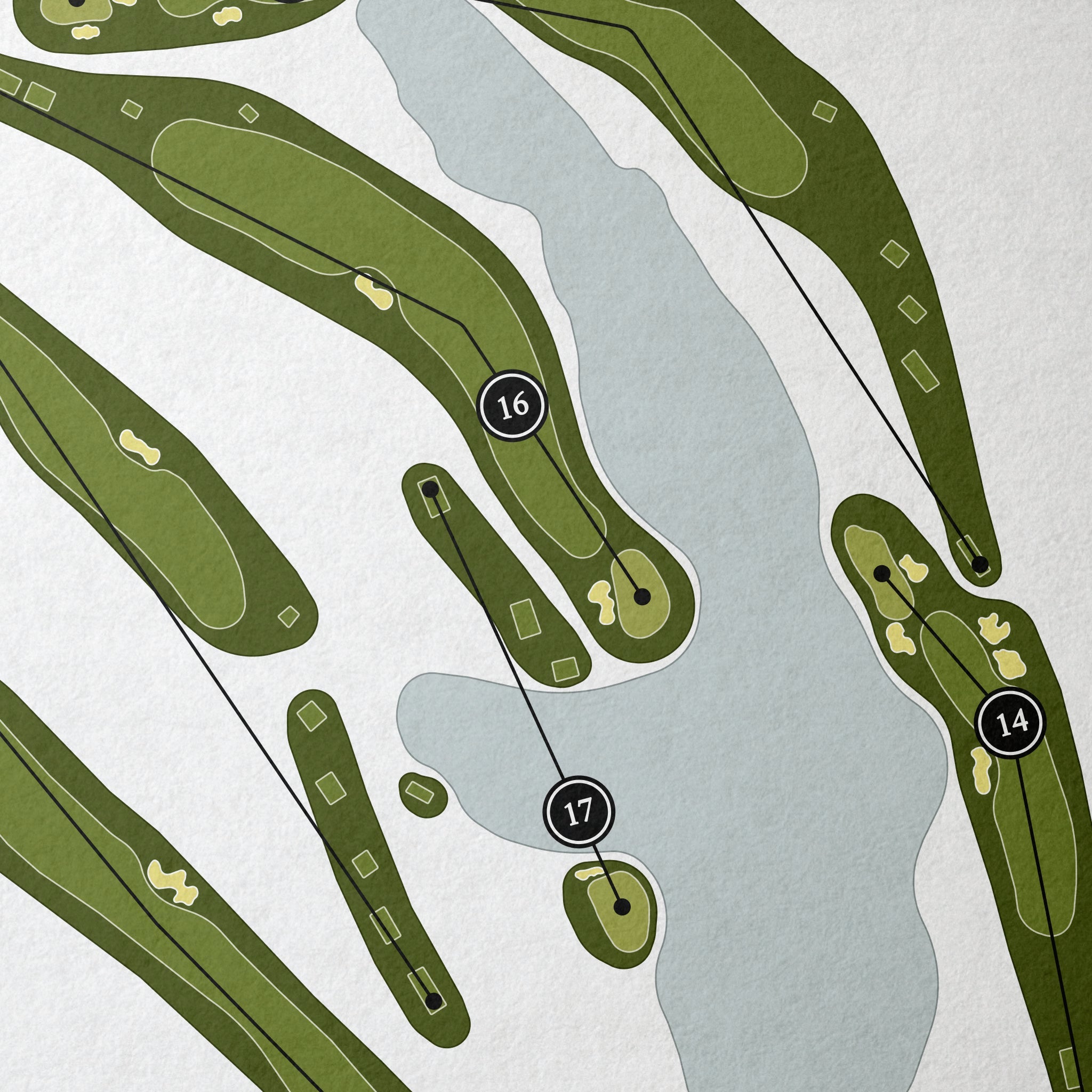 Quail Hollow Country Club | Golf Course Map | Close Up