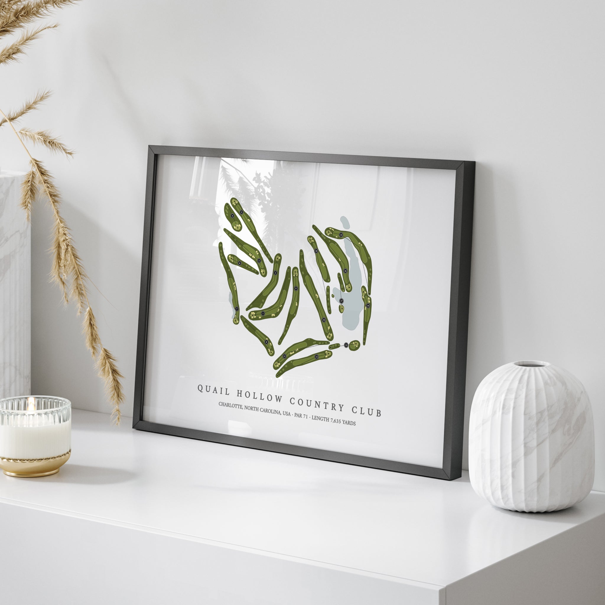 Quail Hollow Country Club | Golf Course Map | On Table