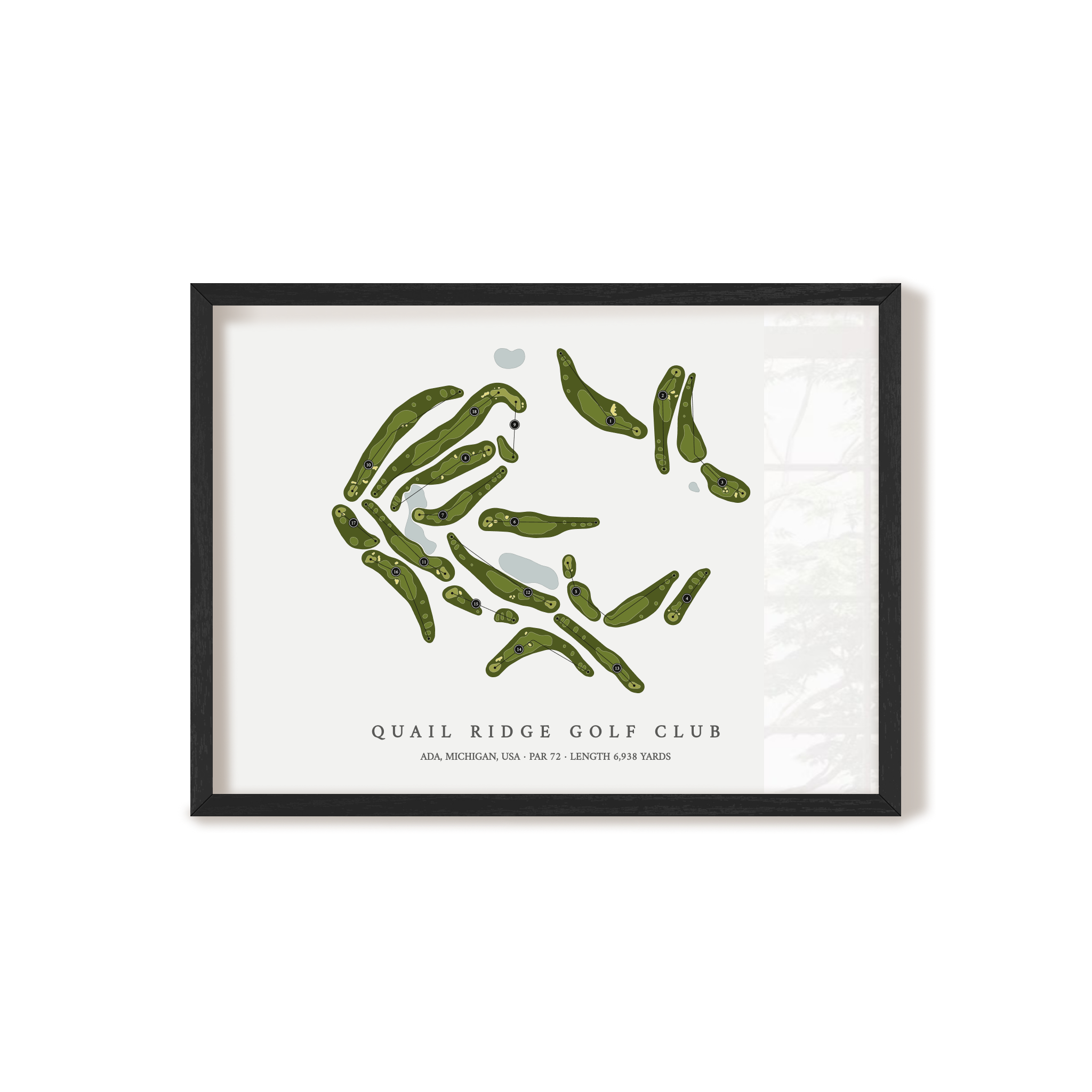 Quail Ridge Golf Club | Golf Course Map | Black+Frame