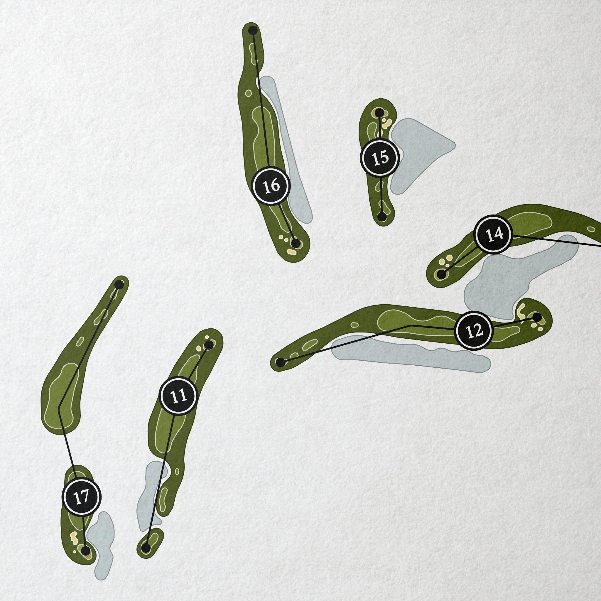 Queen's Harbour Yacht & Country Club | Golf Course Map | Close Up