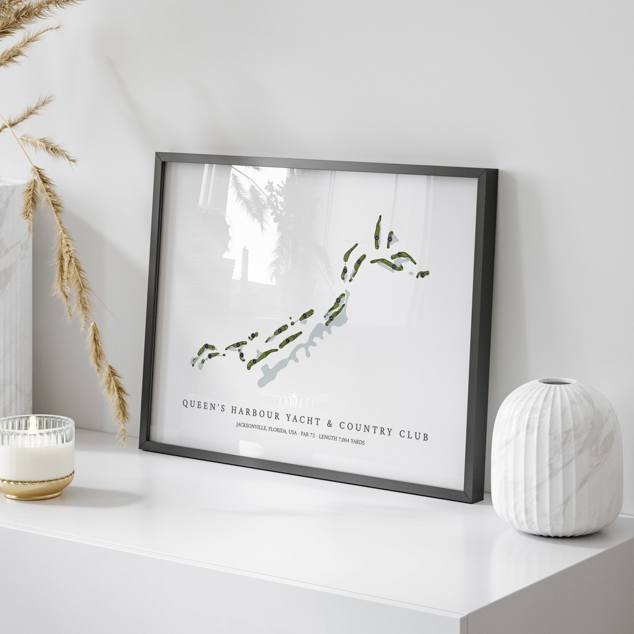 Queen's Harbour Yacht & Country Club | Golf Course Map | On Table