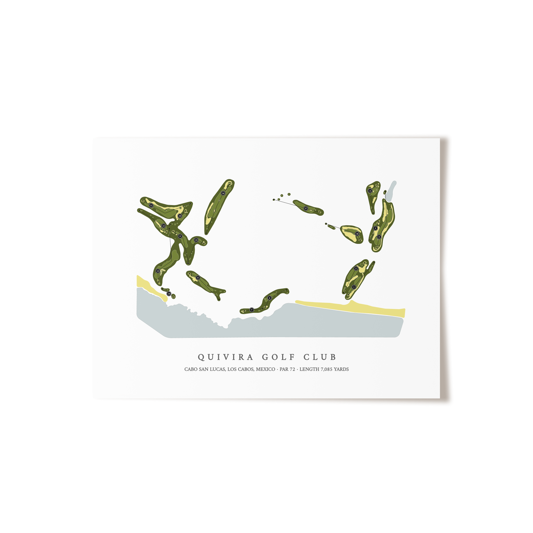 Quivira Golf Club | Golf Course Map | Unframed