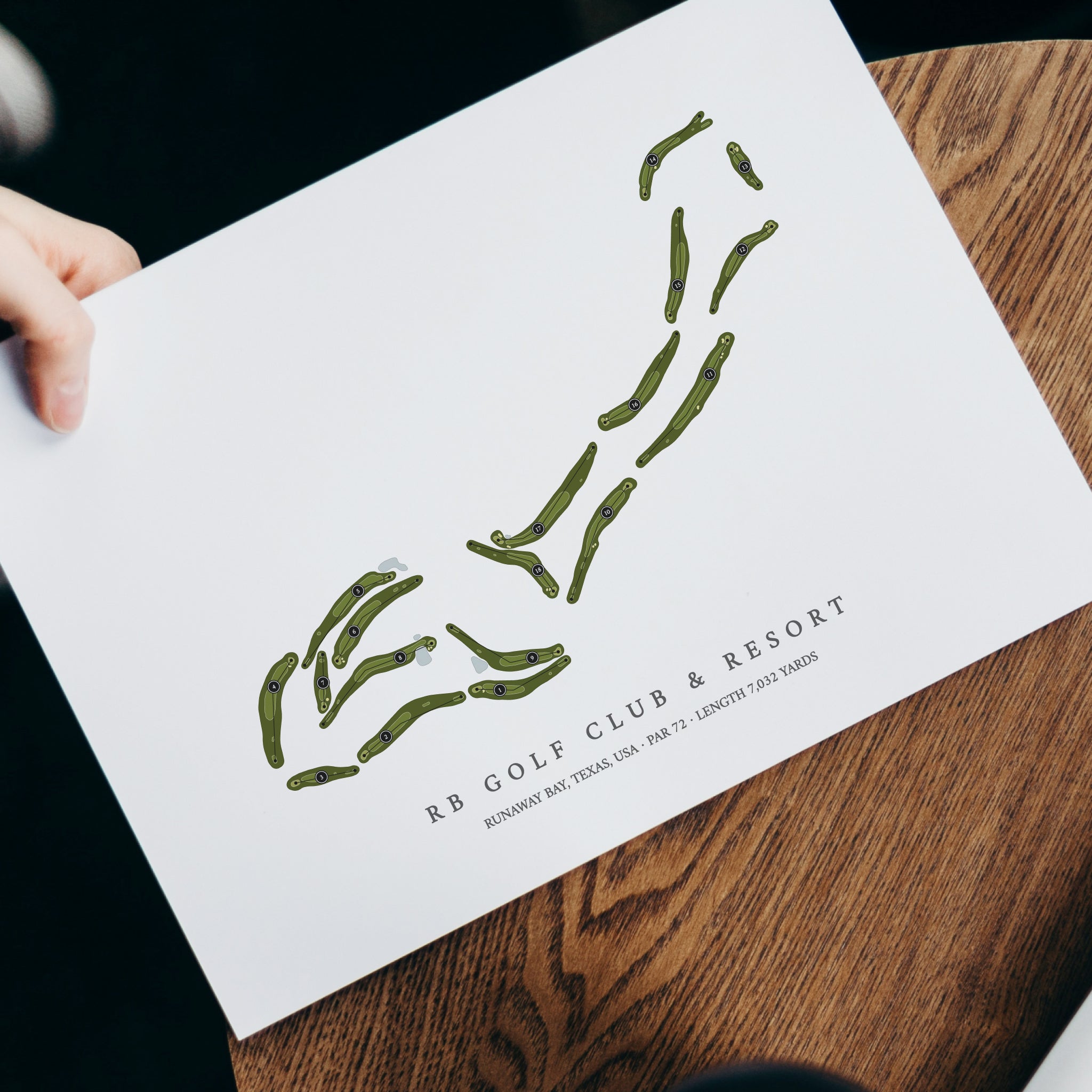 RB Golf Club & Resort | Golf Course Map | With Laptop