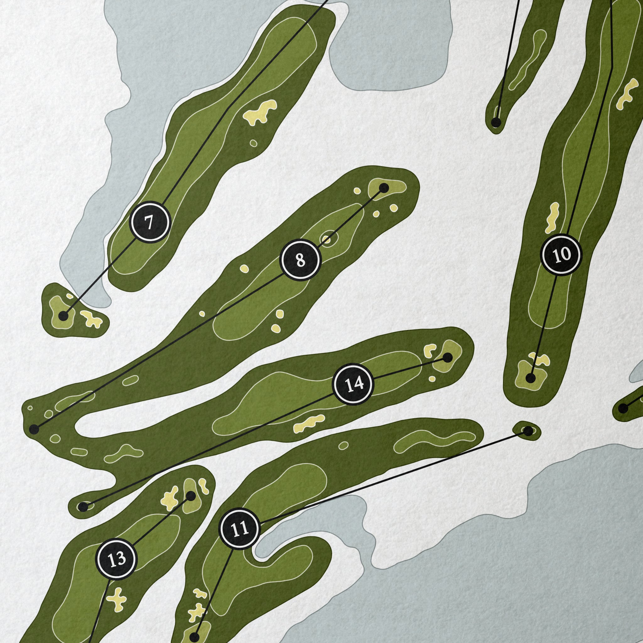 RTJ Golf Trail at Capitol Hill - Judge Course | Golf Course Print | Close Up